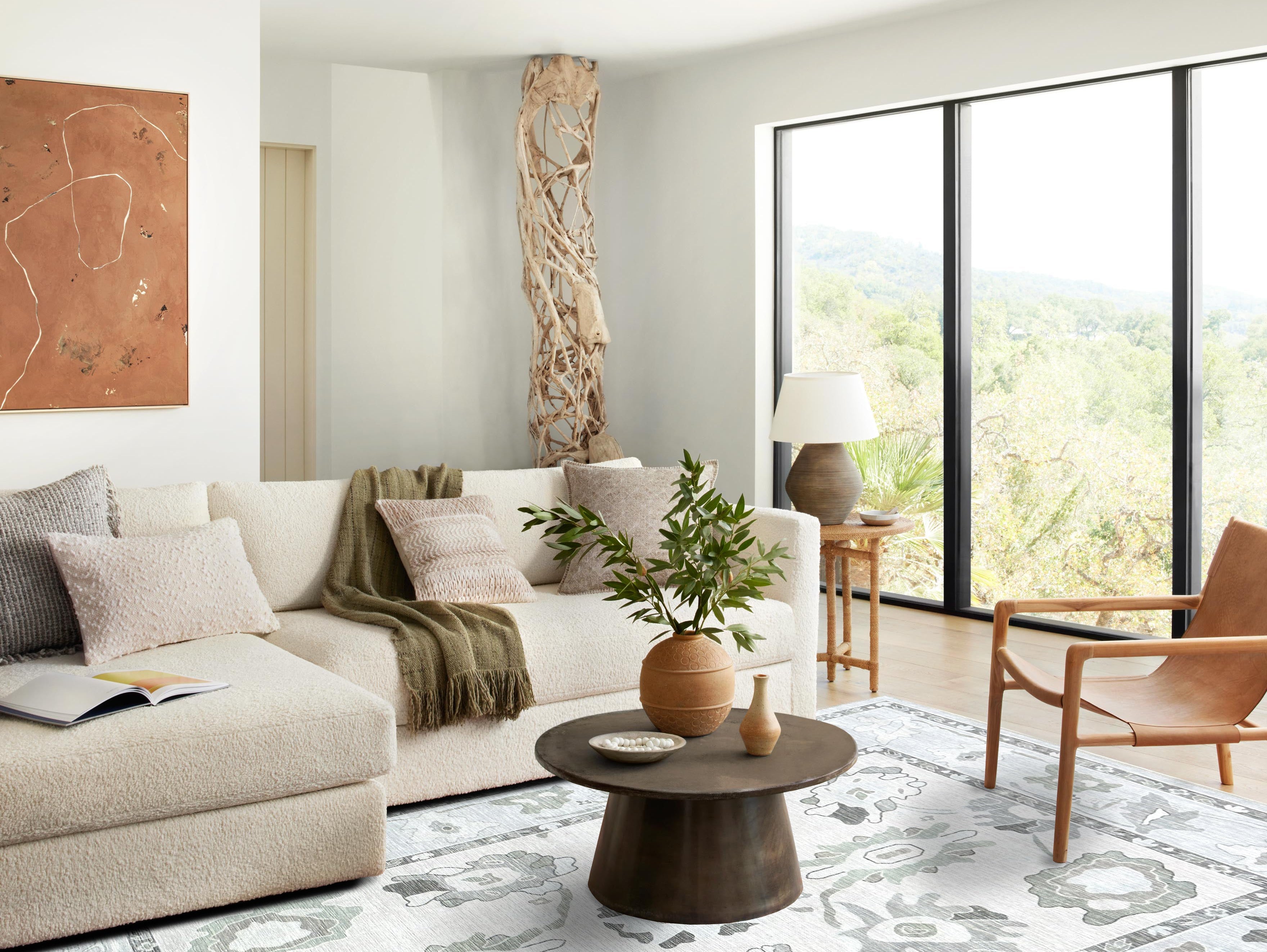 Tips for Styling Your Living Room with Oushak Rugs