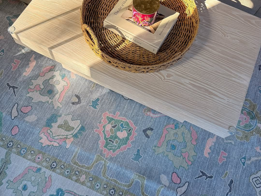 Lavender floral rug with modern design from Fame Rugs, inspired by nature and timeless elegance.