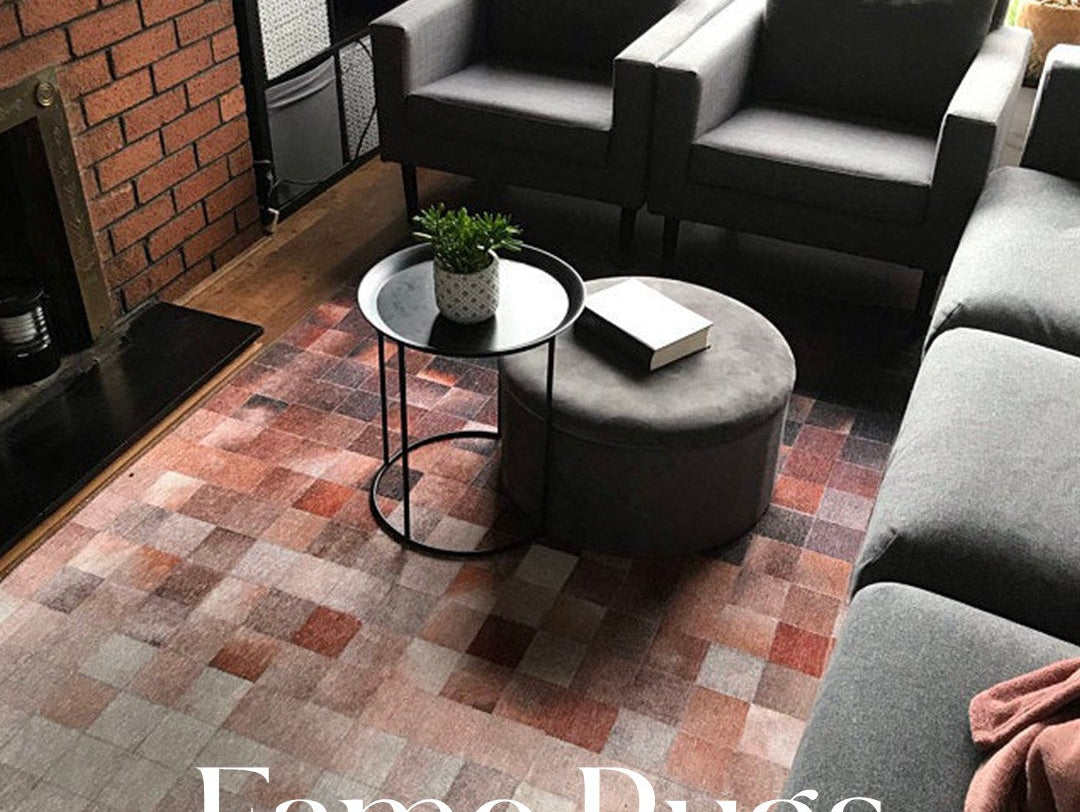 Stylish balcony setup featuring a cozy boho rug with earthy tones, adding warmth, texture, and modern charm to the outdoor space.