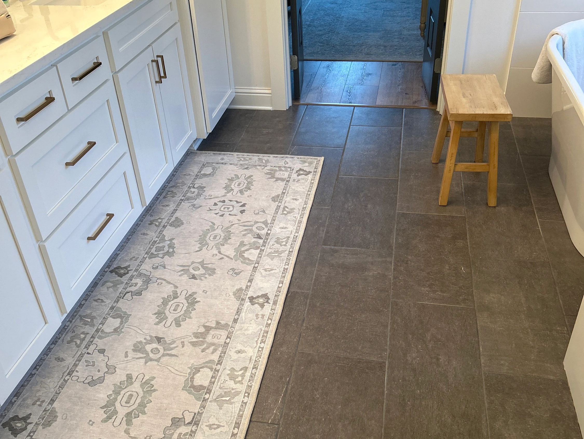 Washable Runner Rugs to add a cozy vibe to your bathrooms - Fame Rugs