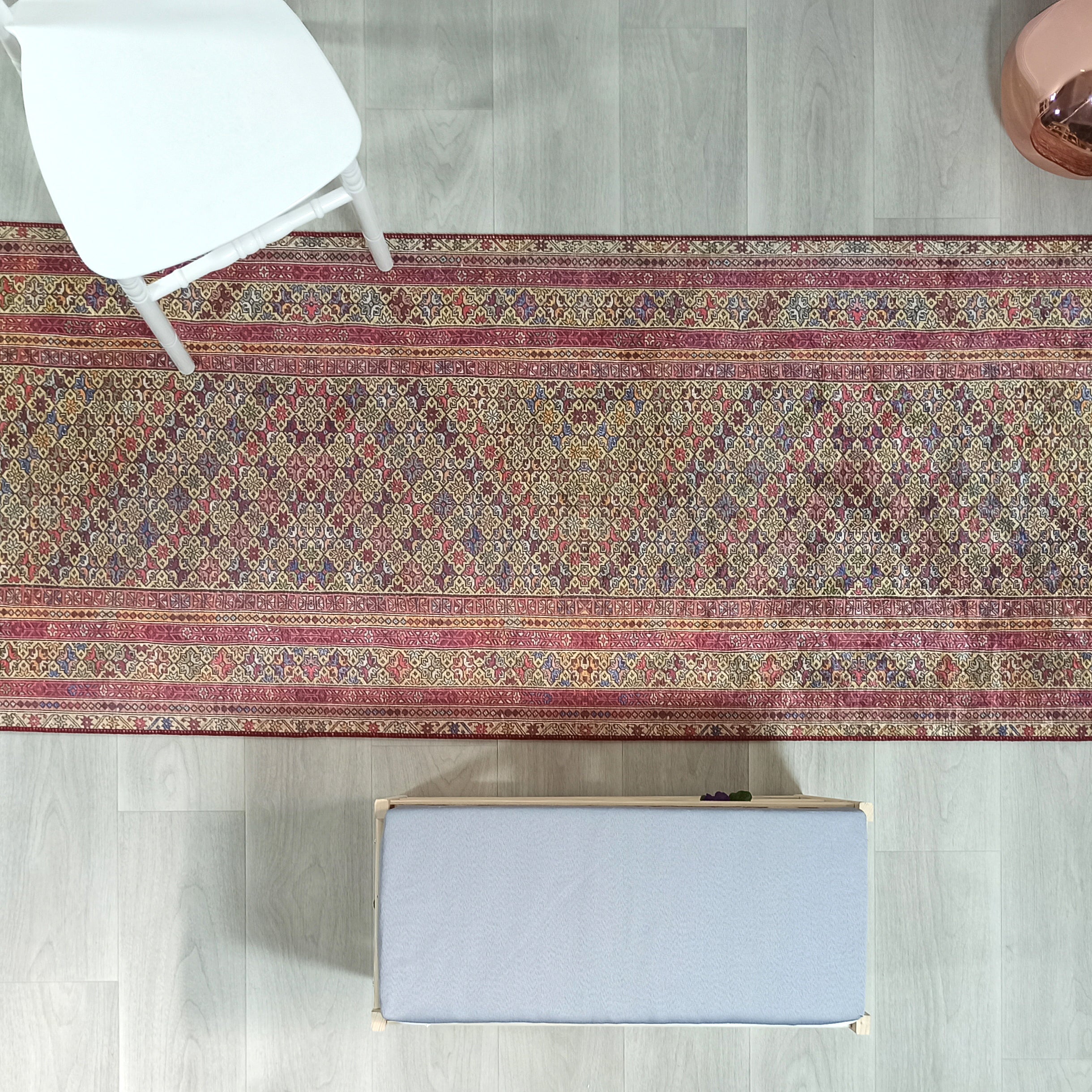 Arsa Turkish Oushak Red Beige Rug