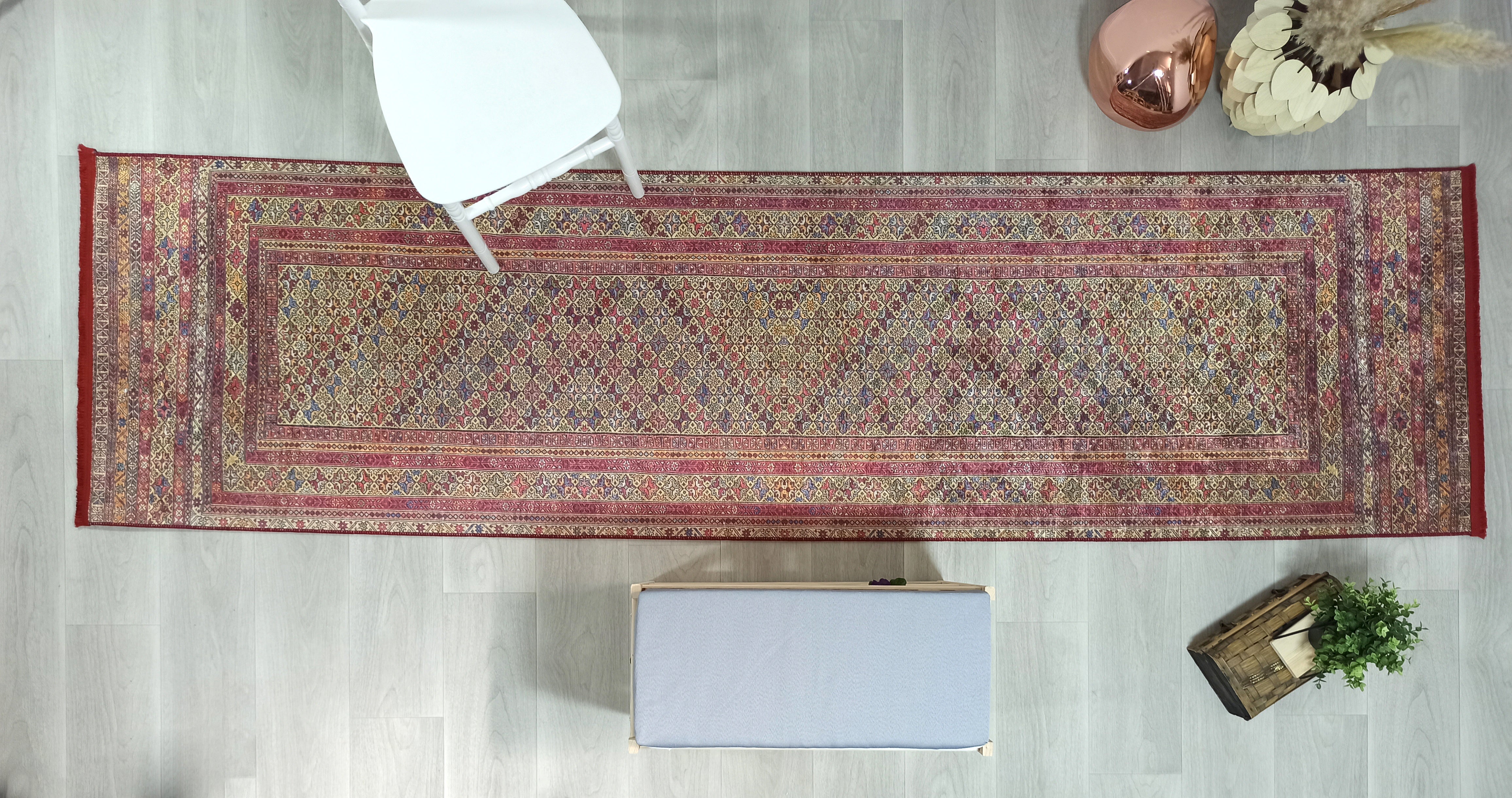 Arsa Turkish Oushak Red Beige Rug