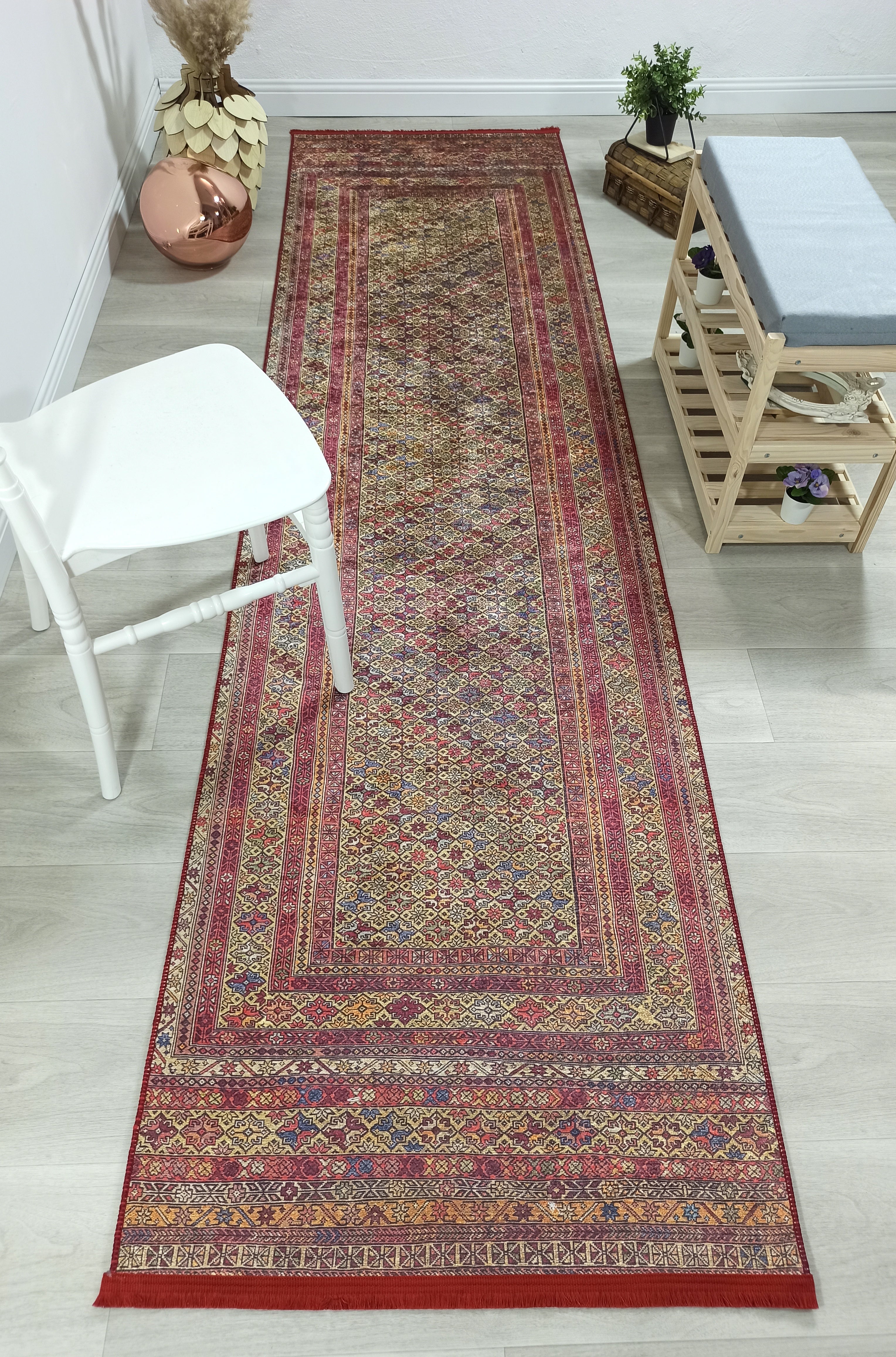 Arsa Turkish Oushak Red Beige Rug