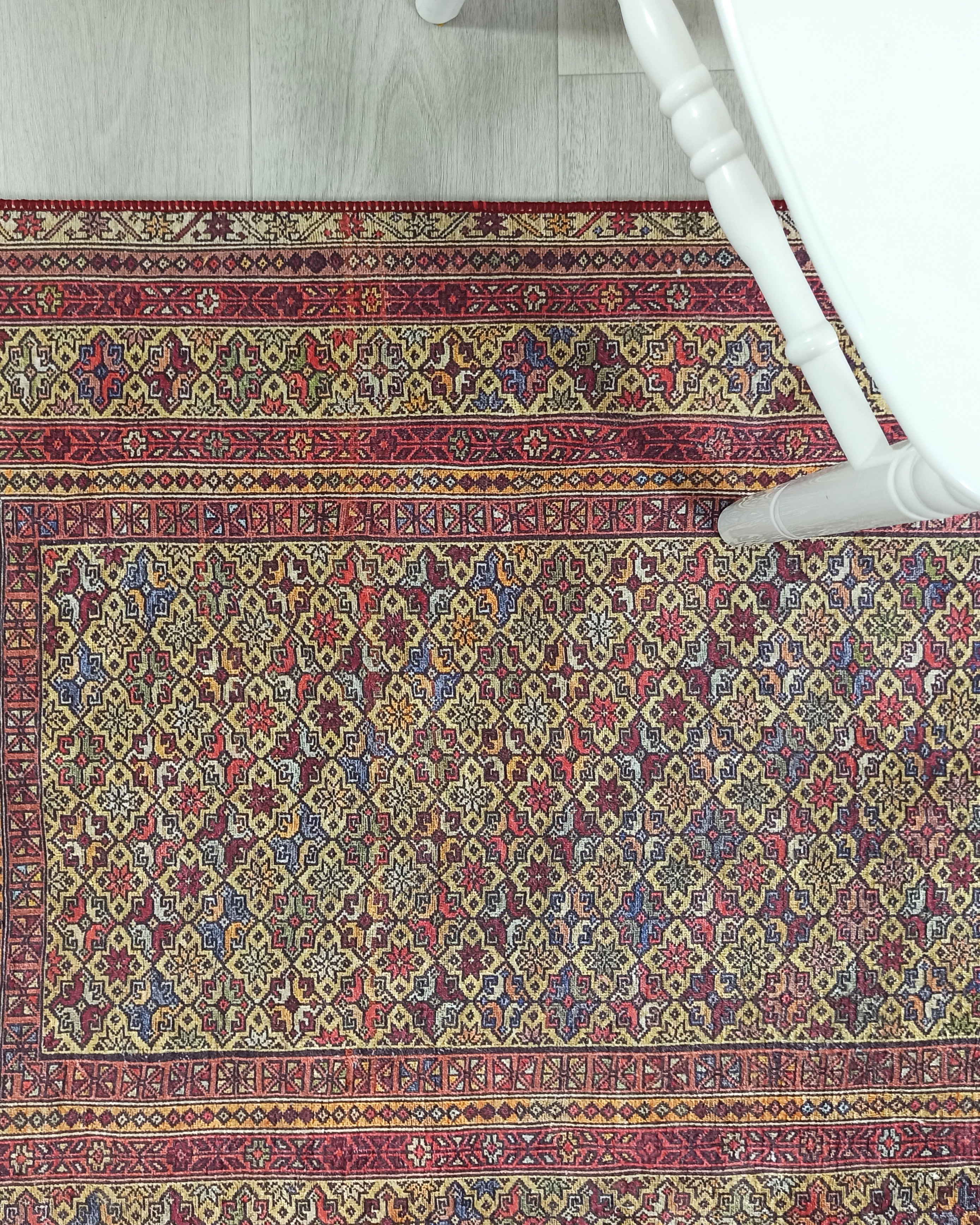 Arsa Turkish Oushak Red Beige Rug