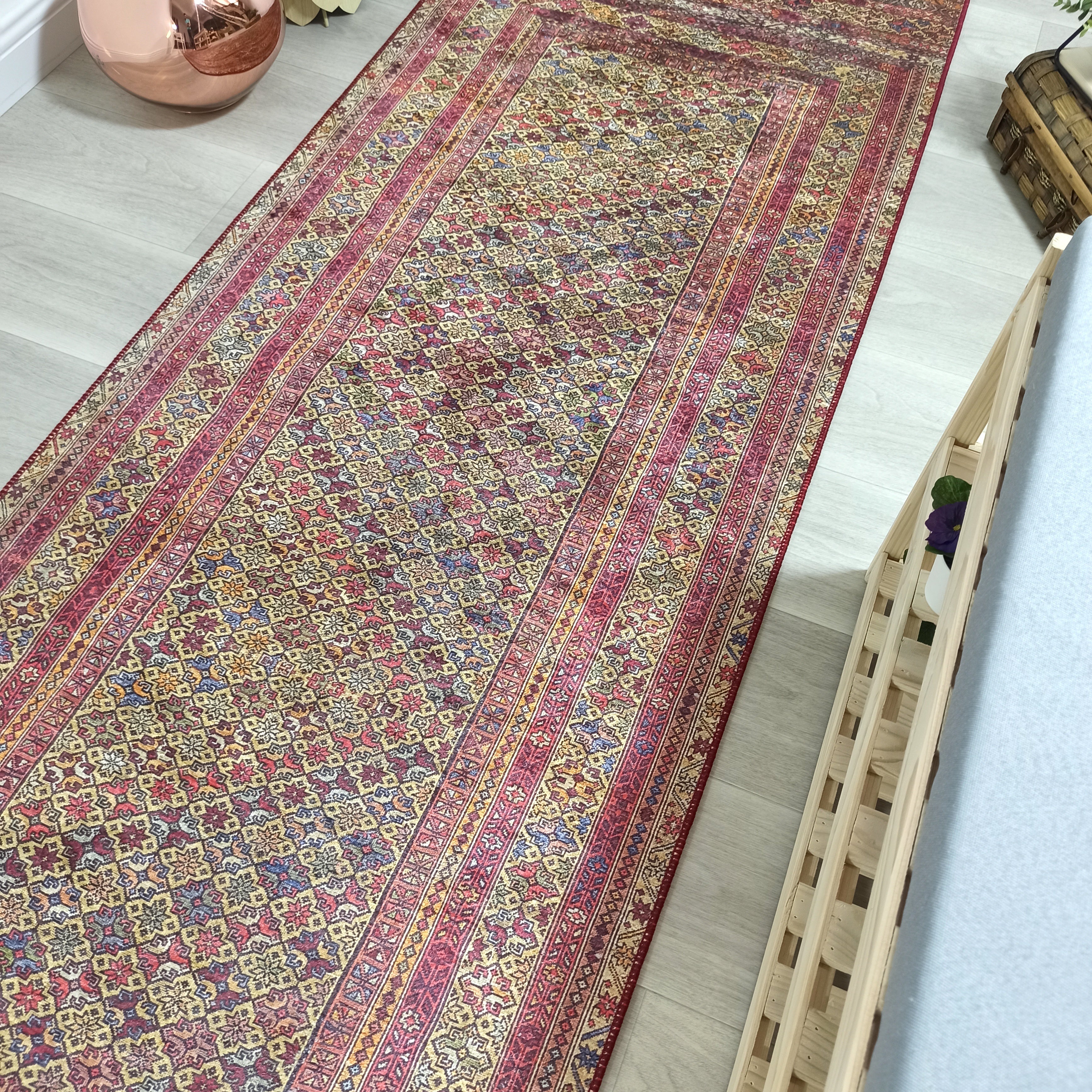Arsa Turkish Oushak Red Beige Rug