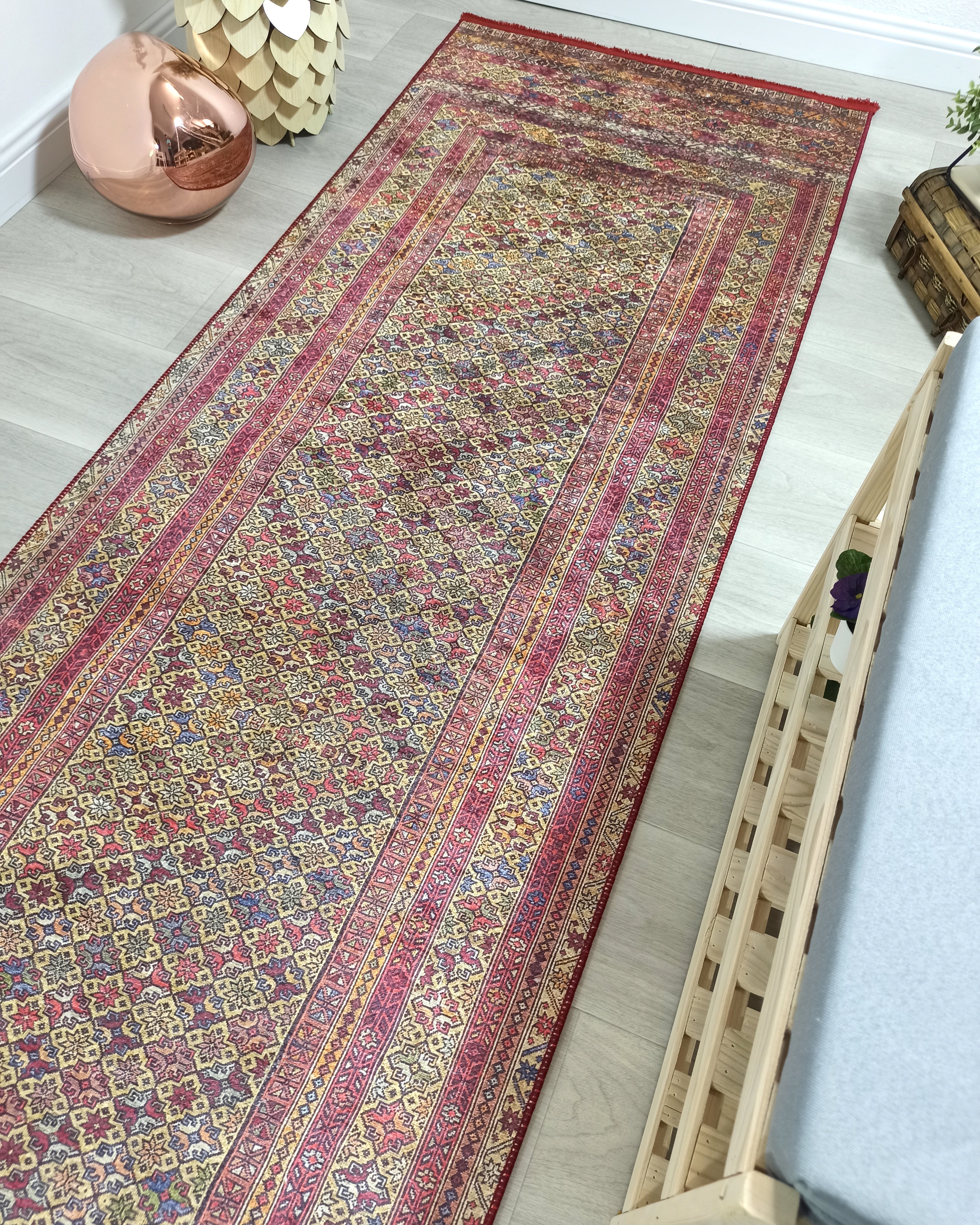 Arsa Turkish Oushak Red Beige Rug