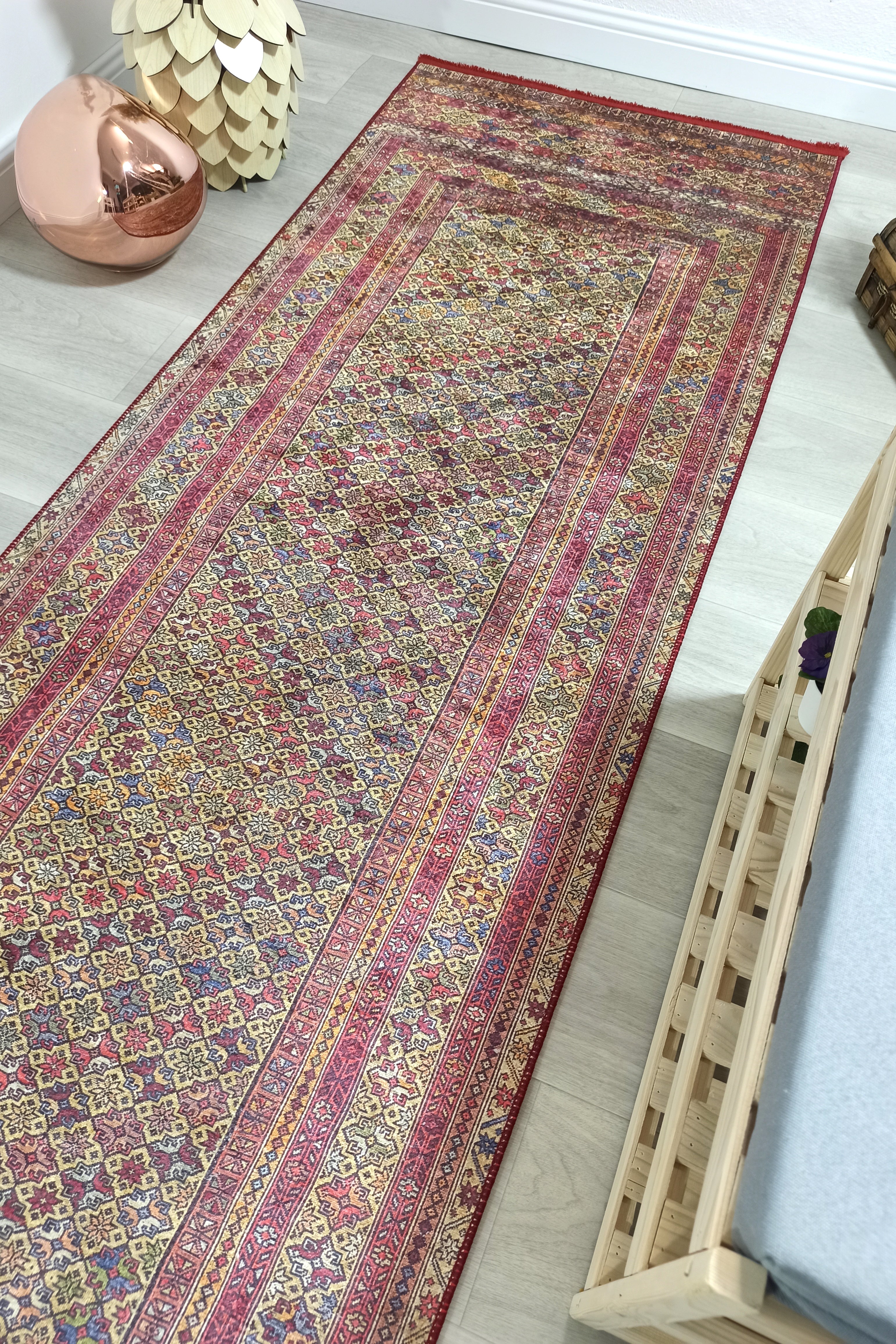 Arsa Turkish Oushak Red Beige Rug