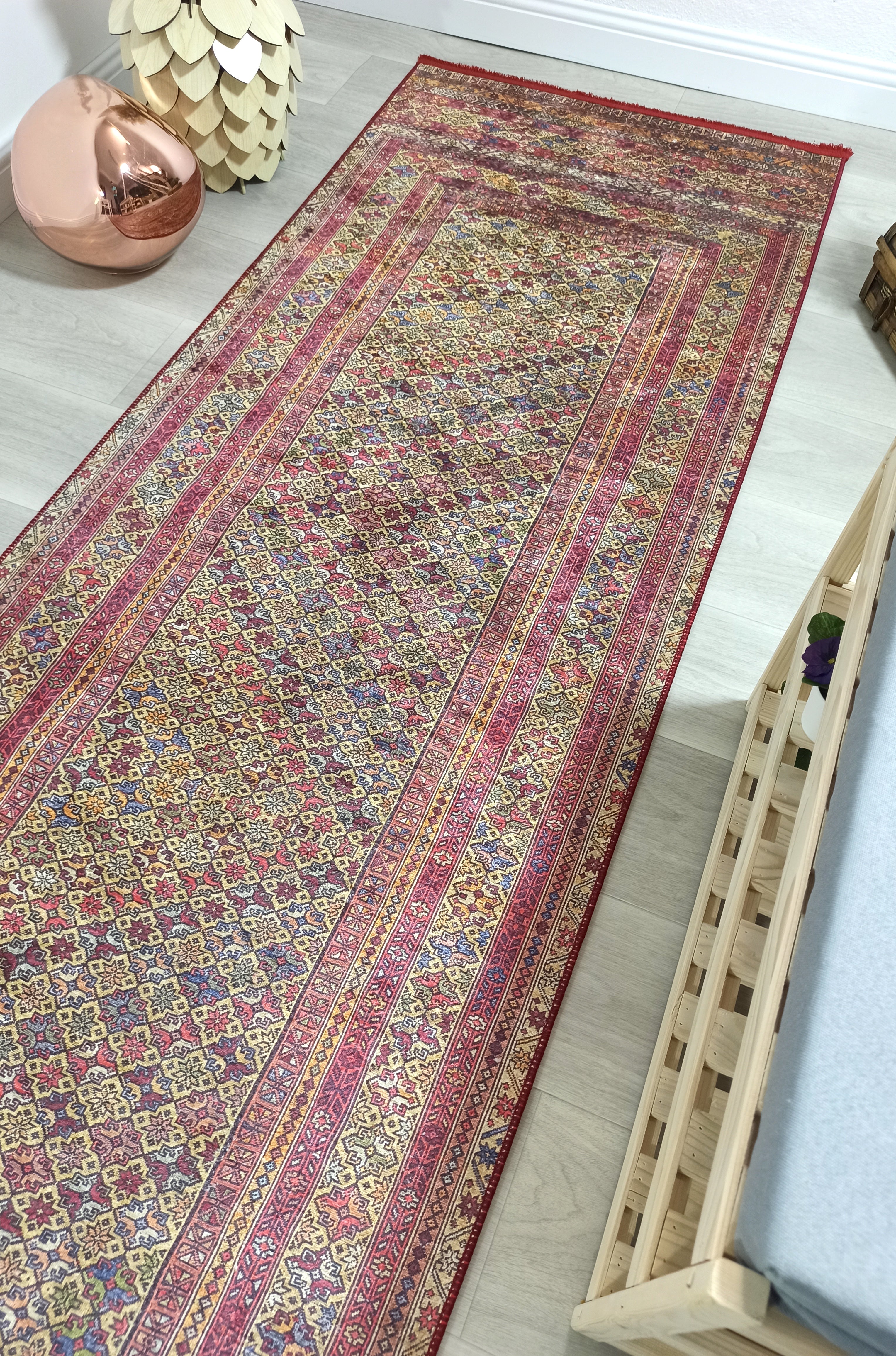 Arsa Turkish Oushak Red Beige Rug