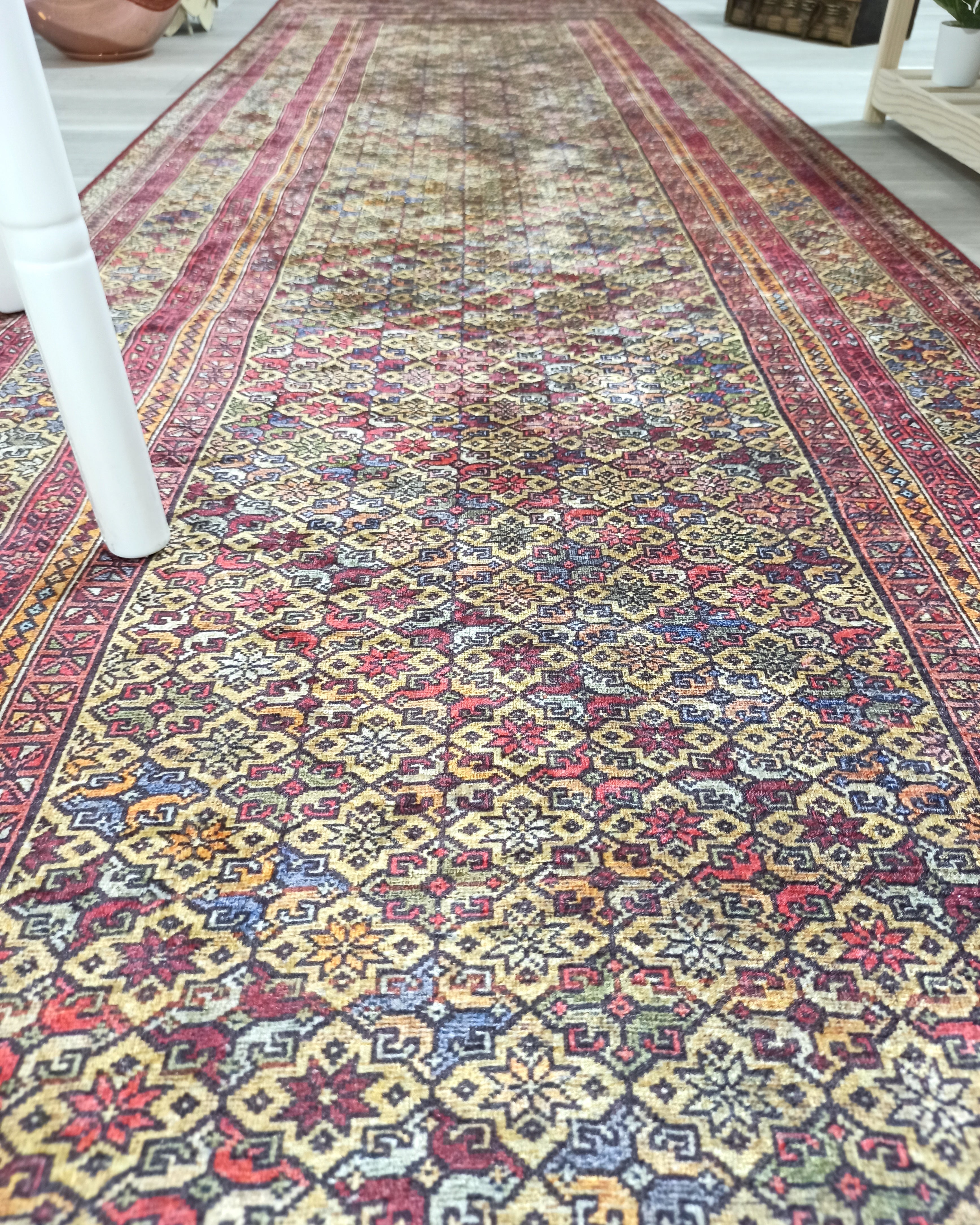 Arsa Turkish Oushak Red Beige Rug