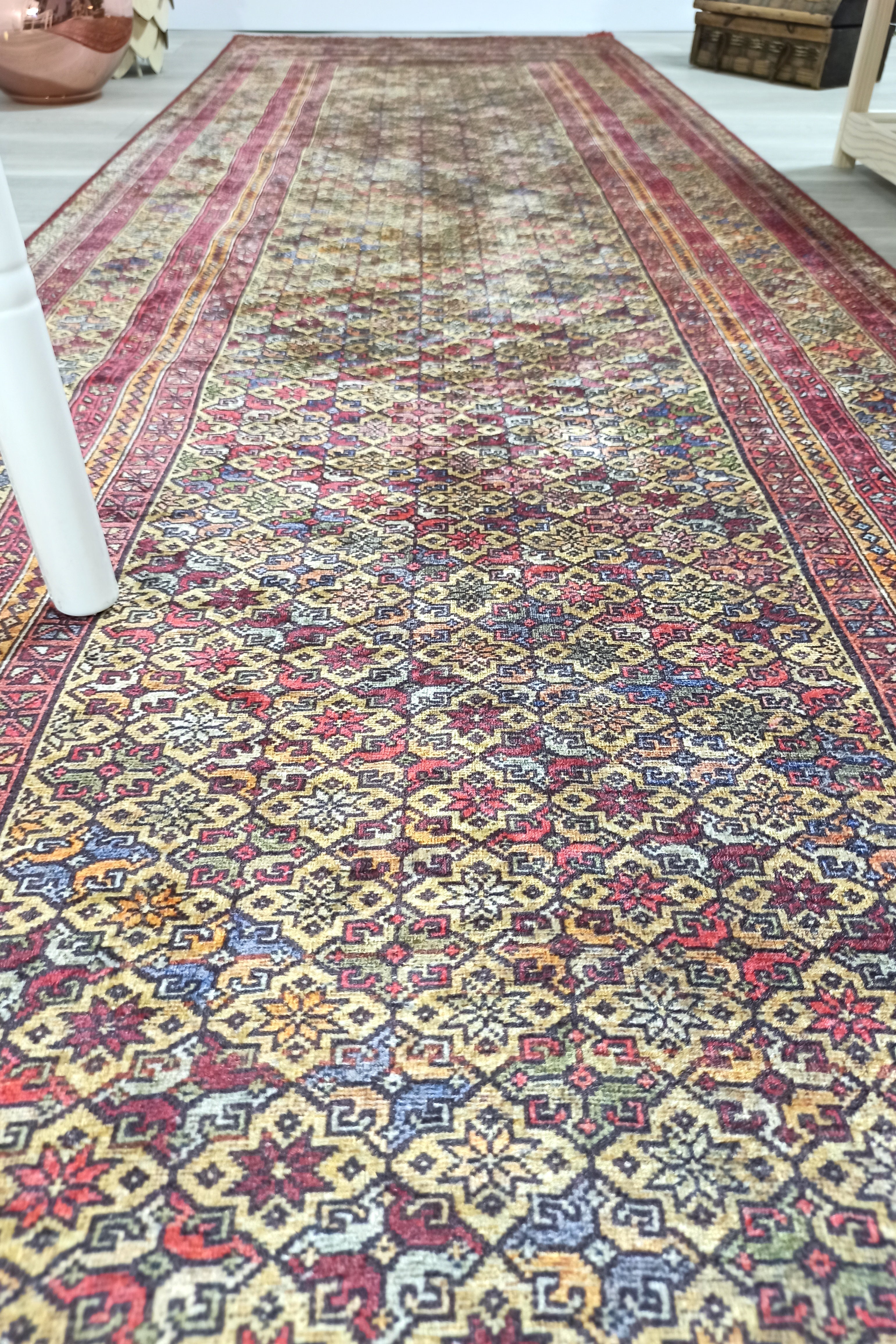 Arsa Turkish Oushak Red Beige Rug