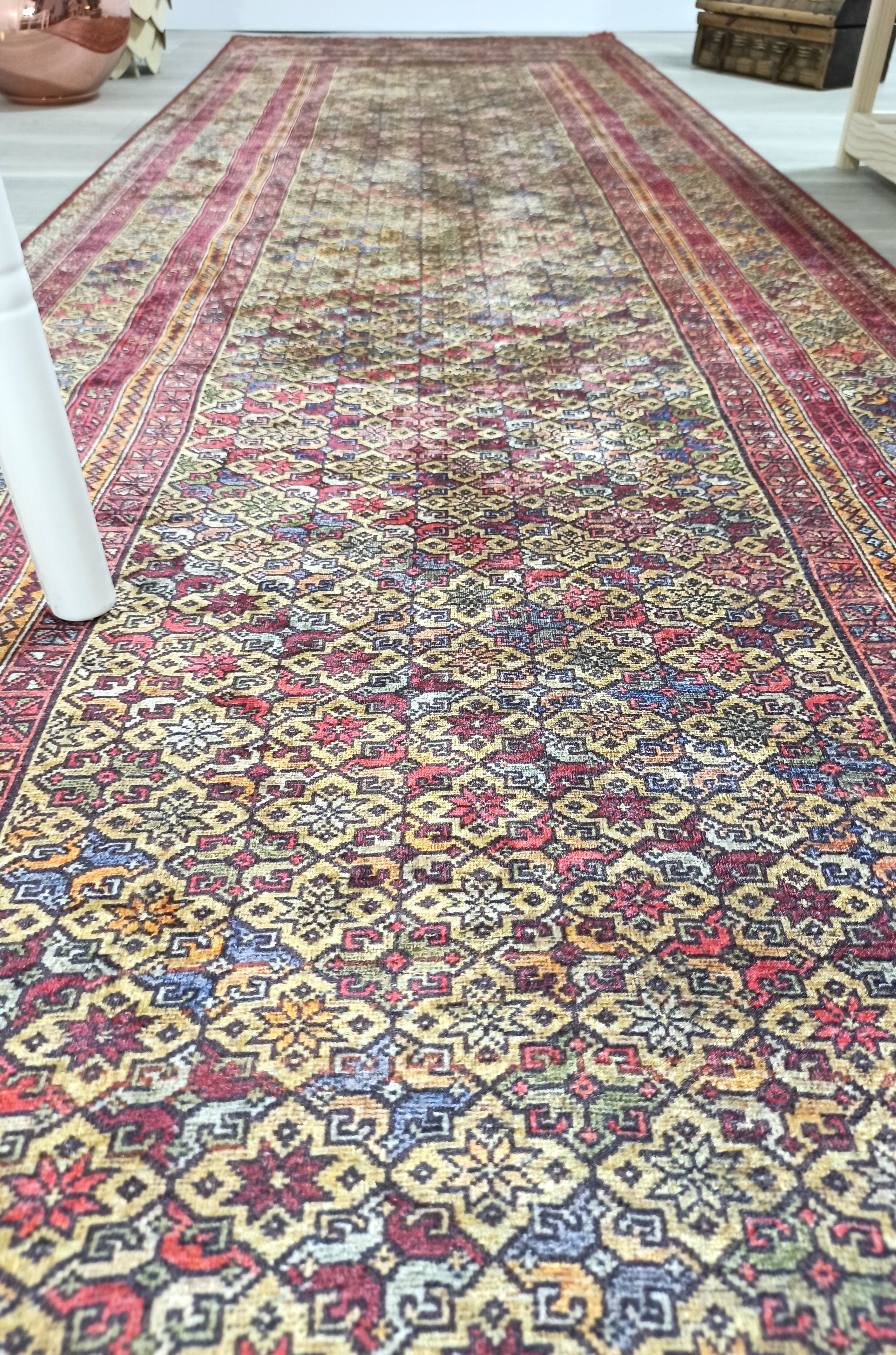 Arsa Turkish Oushak Red Beige Rug