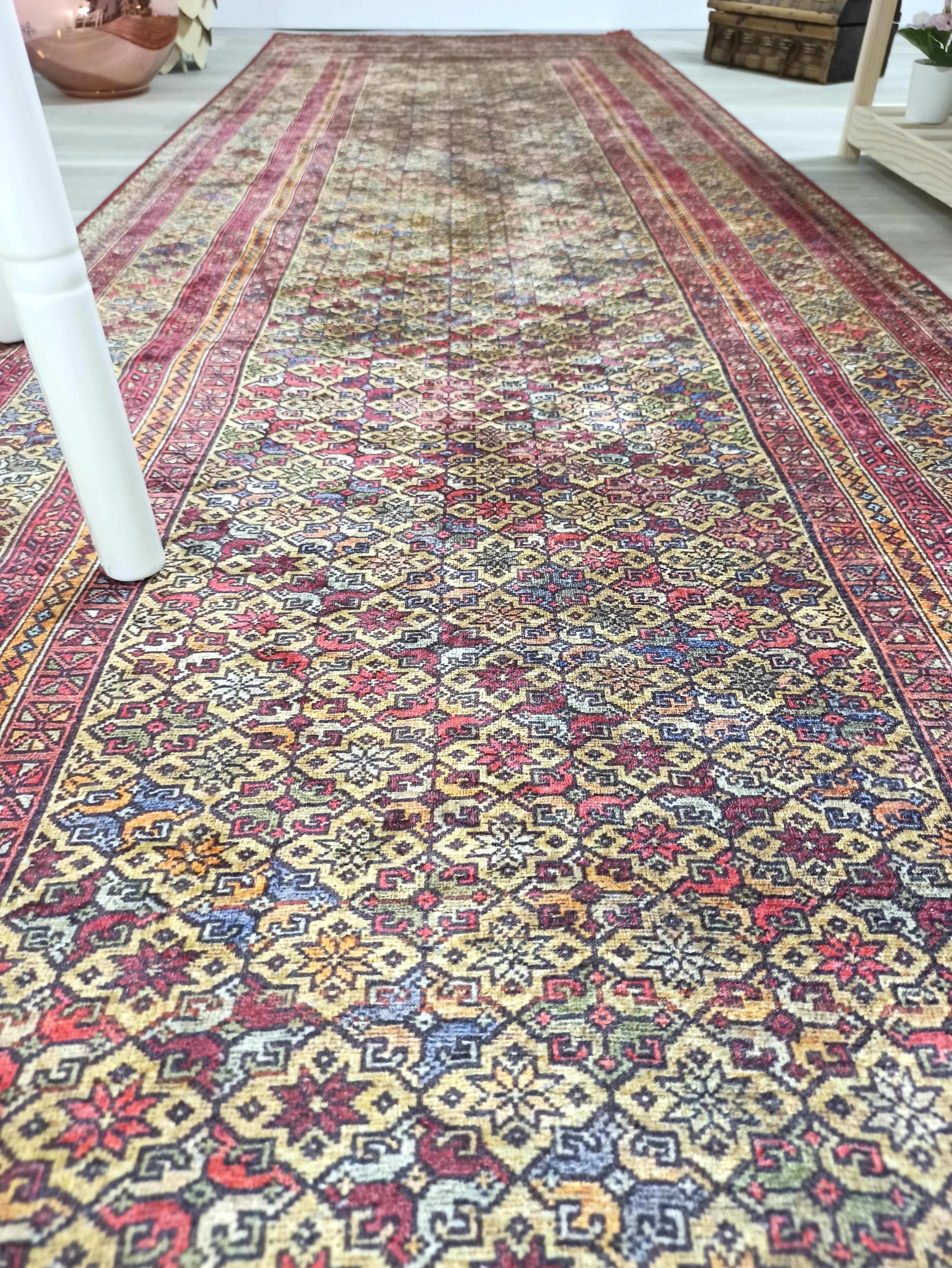 Arsa Turkish Oushak Red Beige Rug