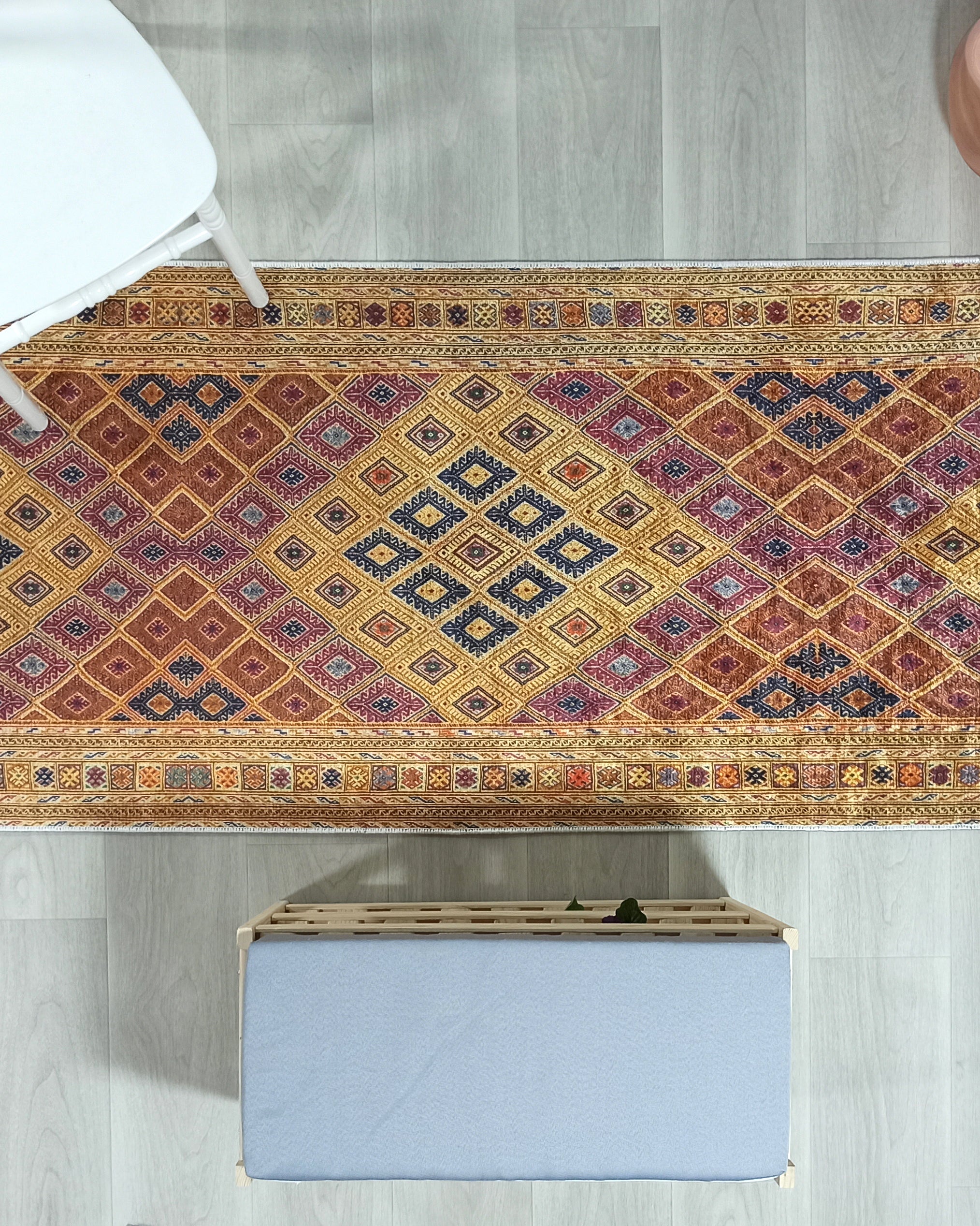 Emra Turkish Kilim Muted Orange Rug