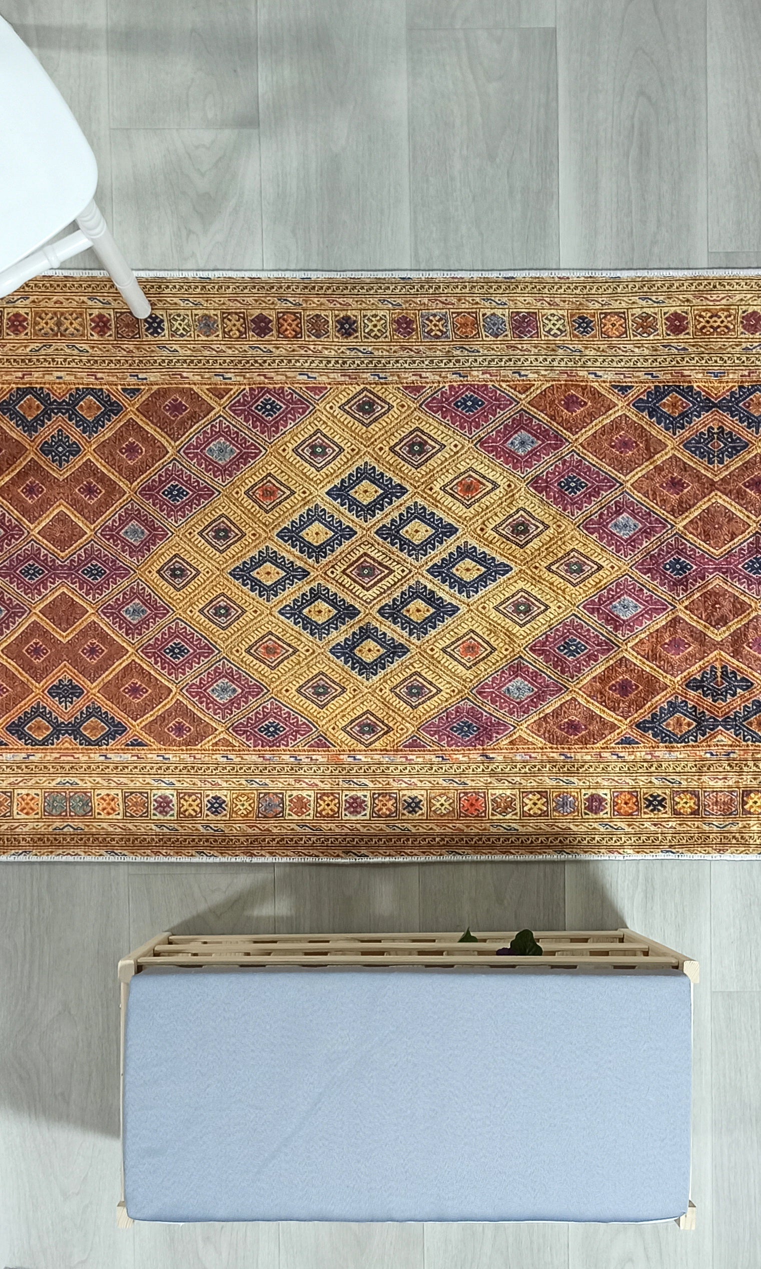Emra Turkish Kilim Muted Orange Rug