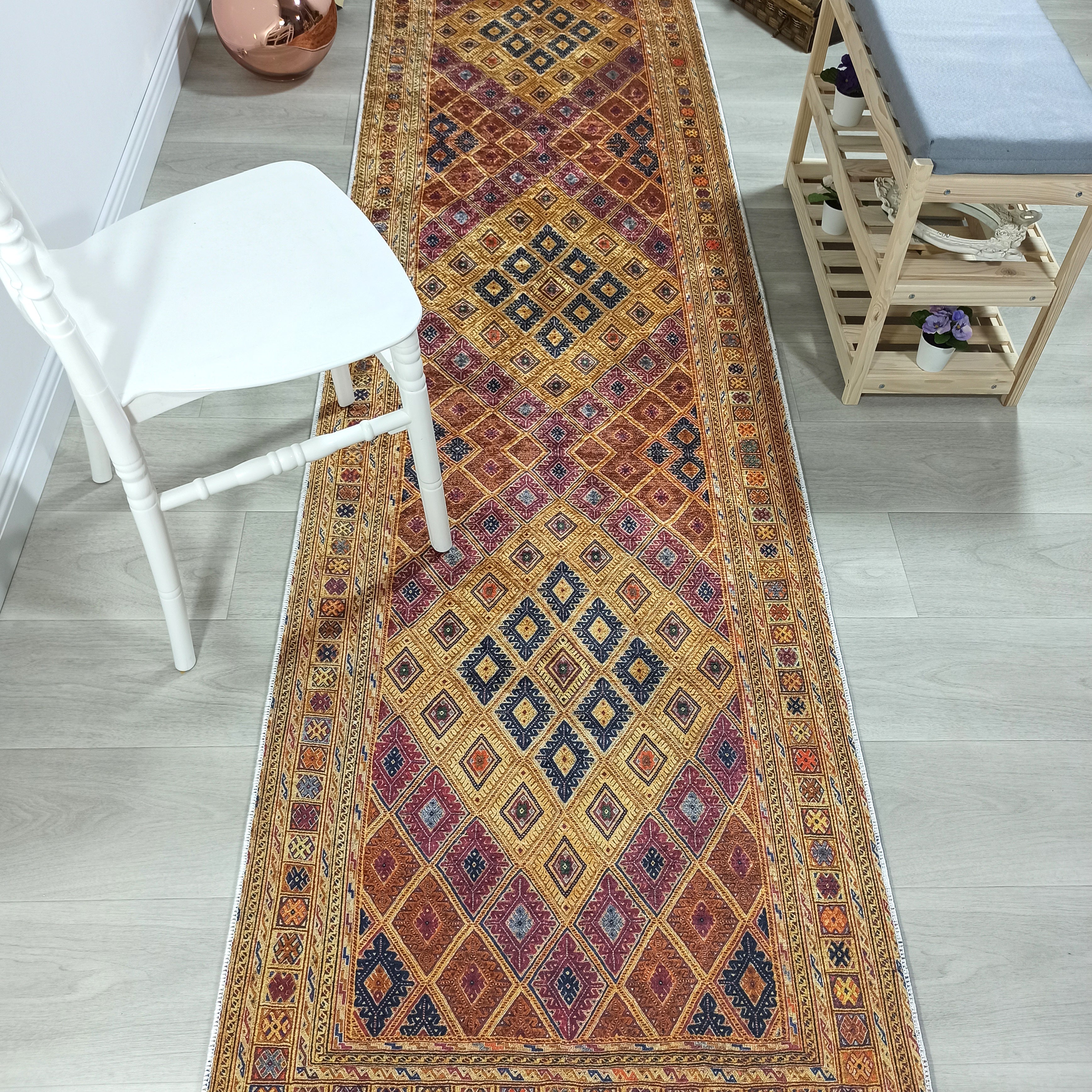 Emra Turkish Kilim Muted Orange Rug