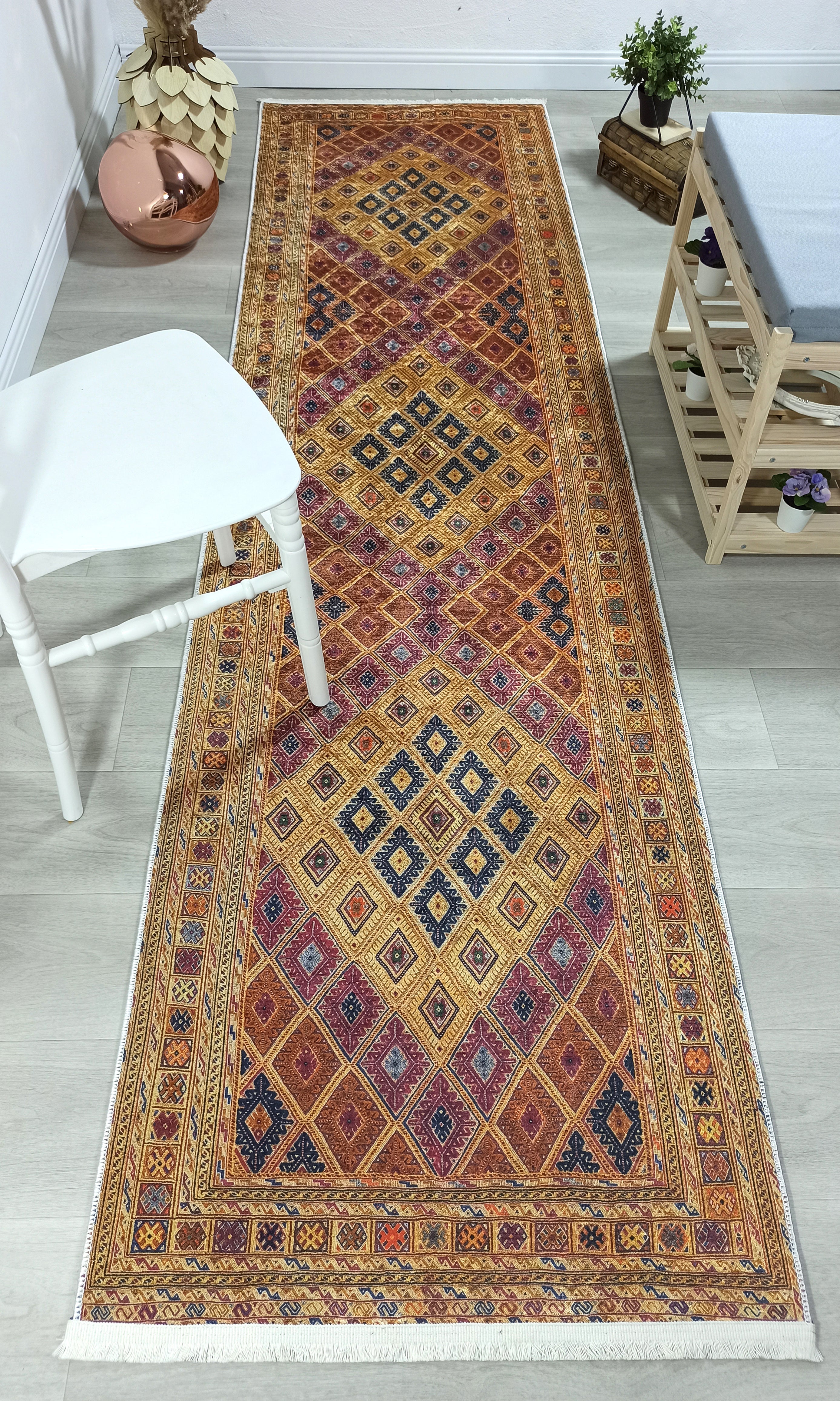 Emra Turkish Kilim Muted Orange Rug