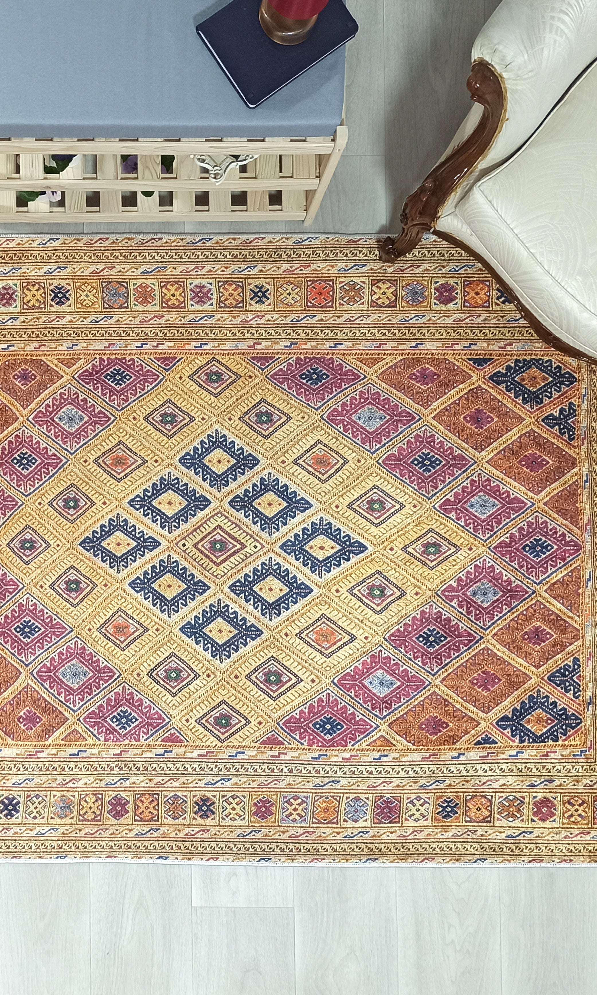 Emra Turkish Kilim Muted Orange Rug