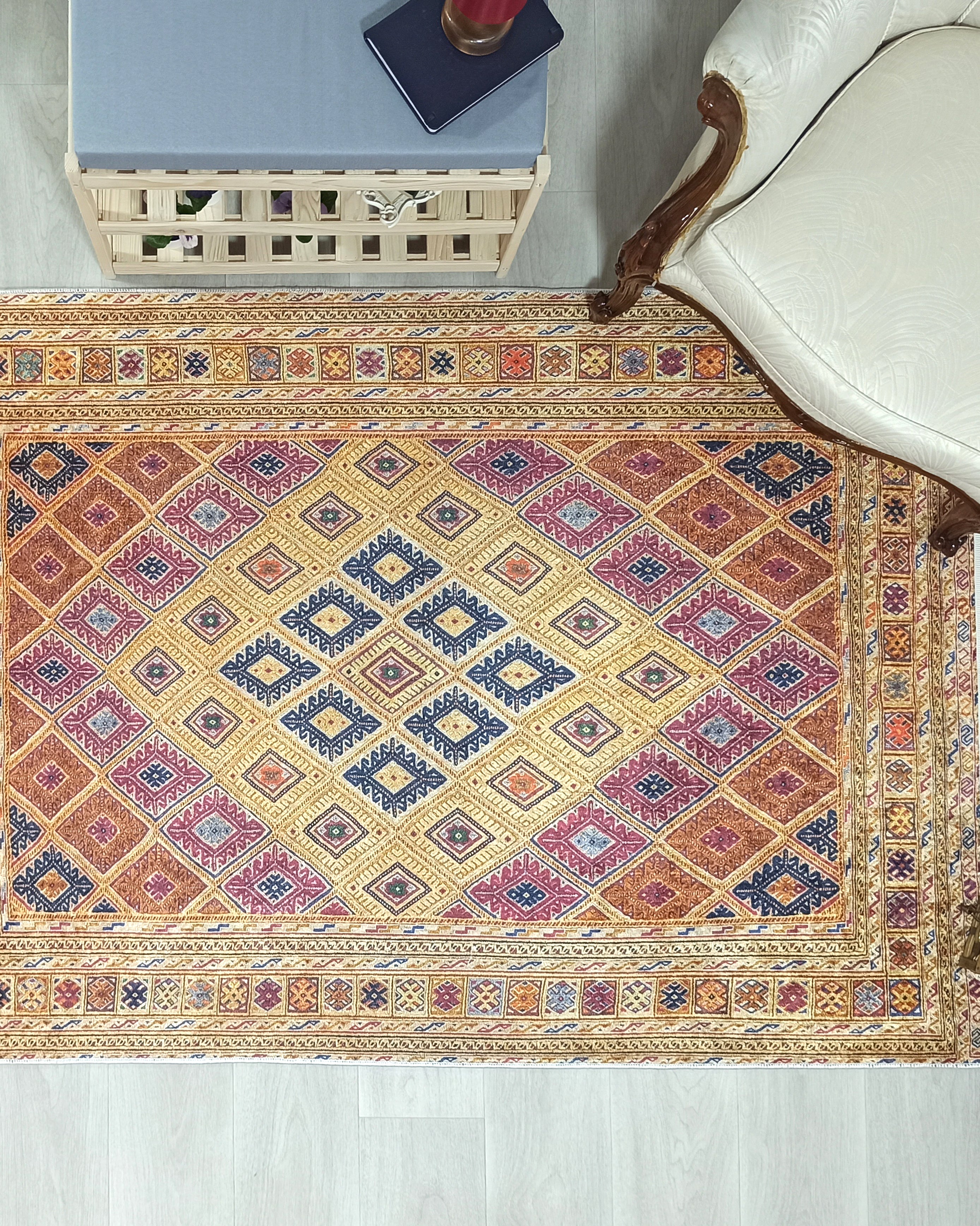 Emra Turkish Kilim Muted Orange Rug