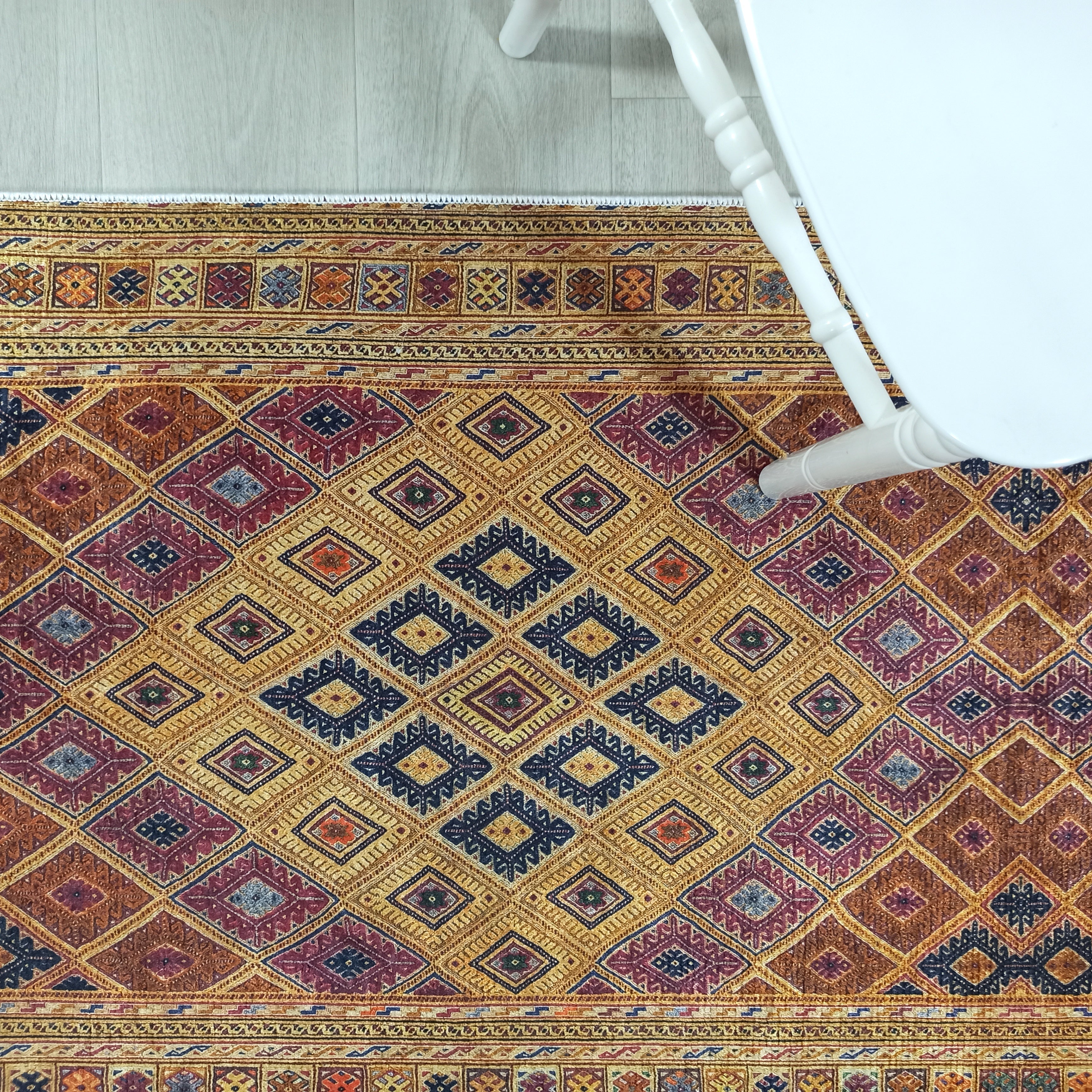 Emra Turkish Kilim Muted Orange Rug