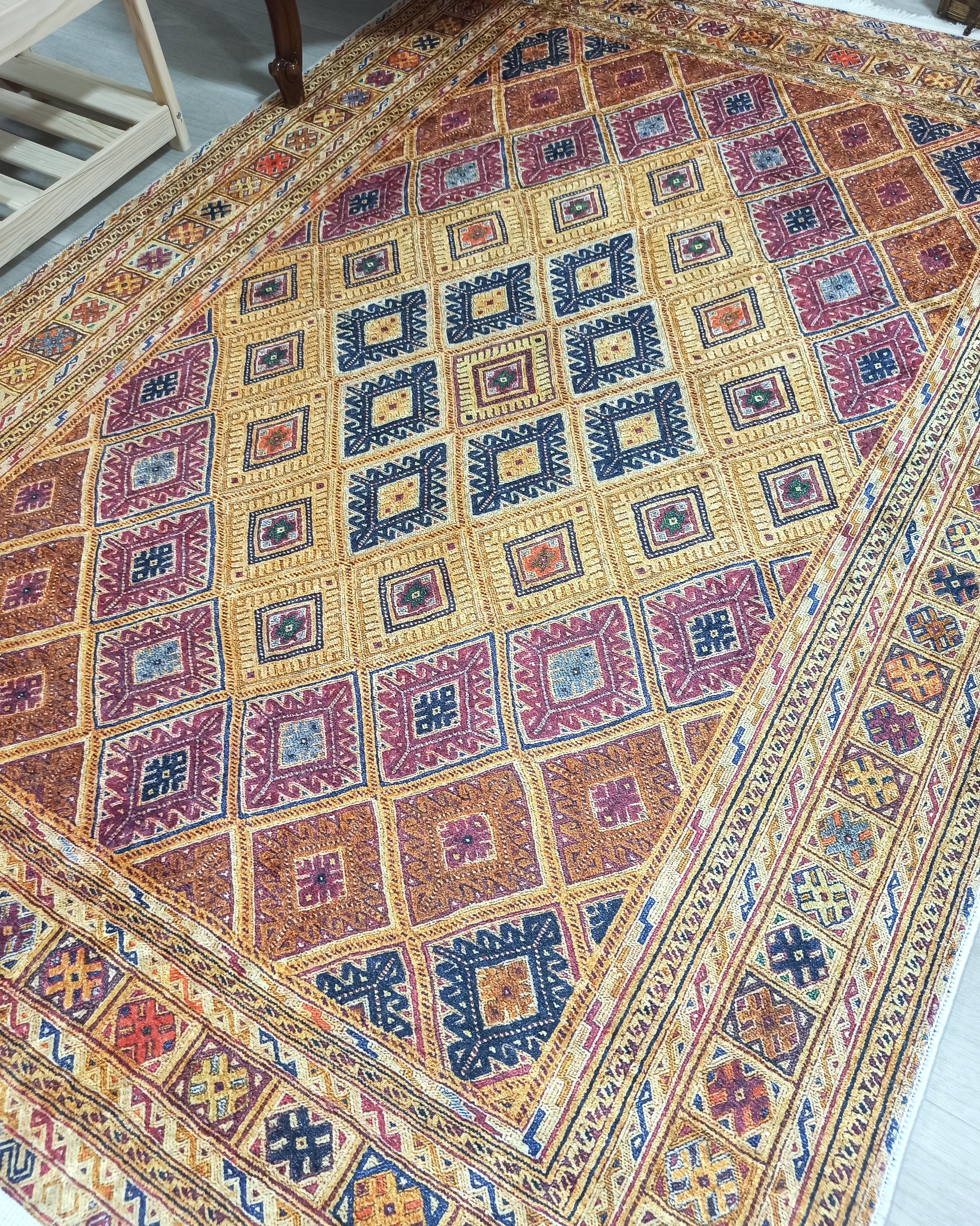 Emra Turkish Kilim Muted Orange Rug