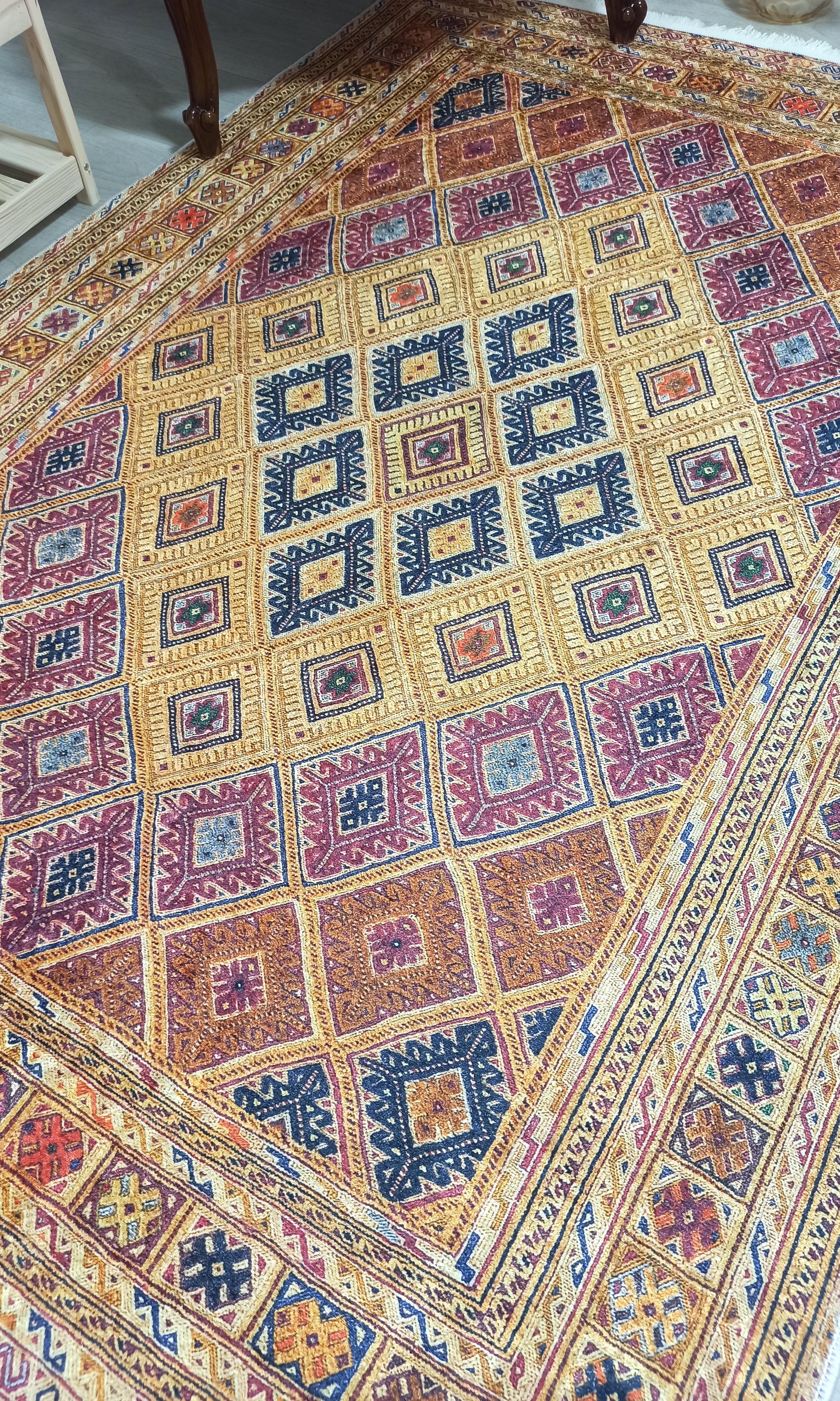 Emra Turkish Kilim Muted Orange Rug