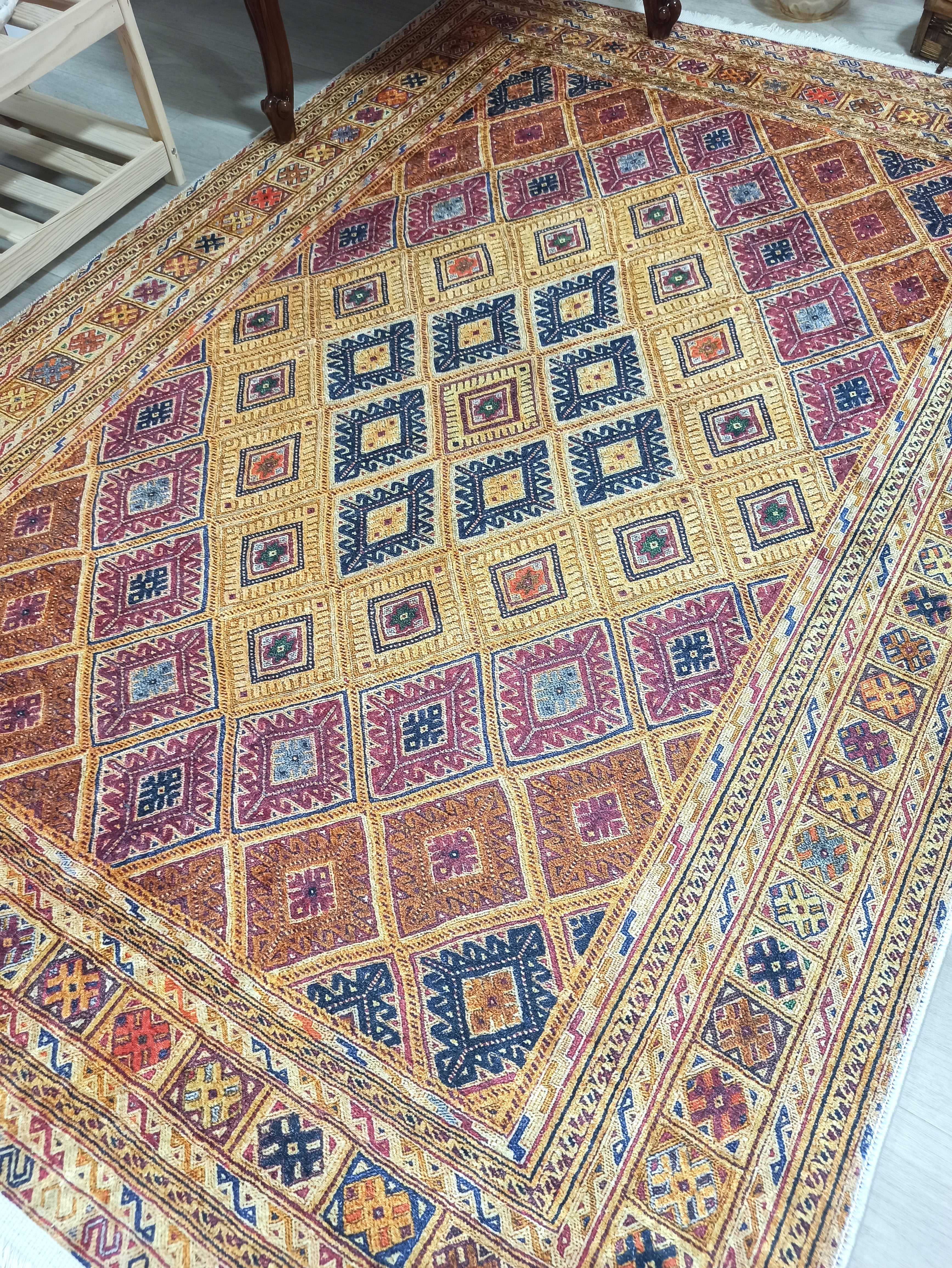 Emra Turkish Kilim Muted Orange Rug