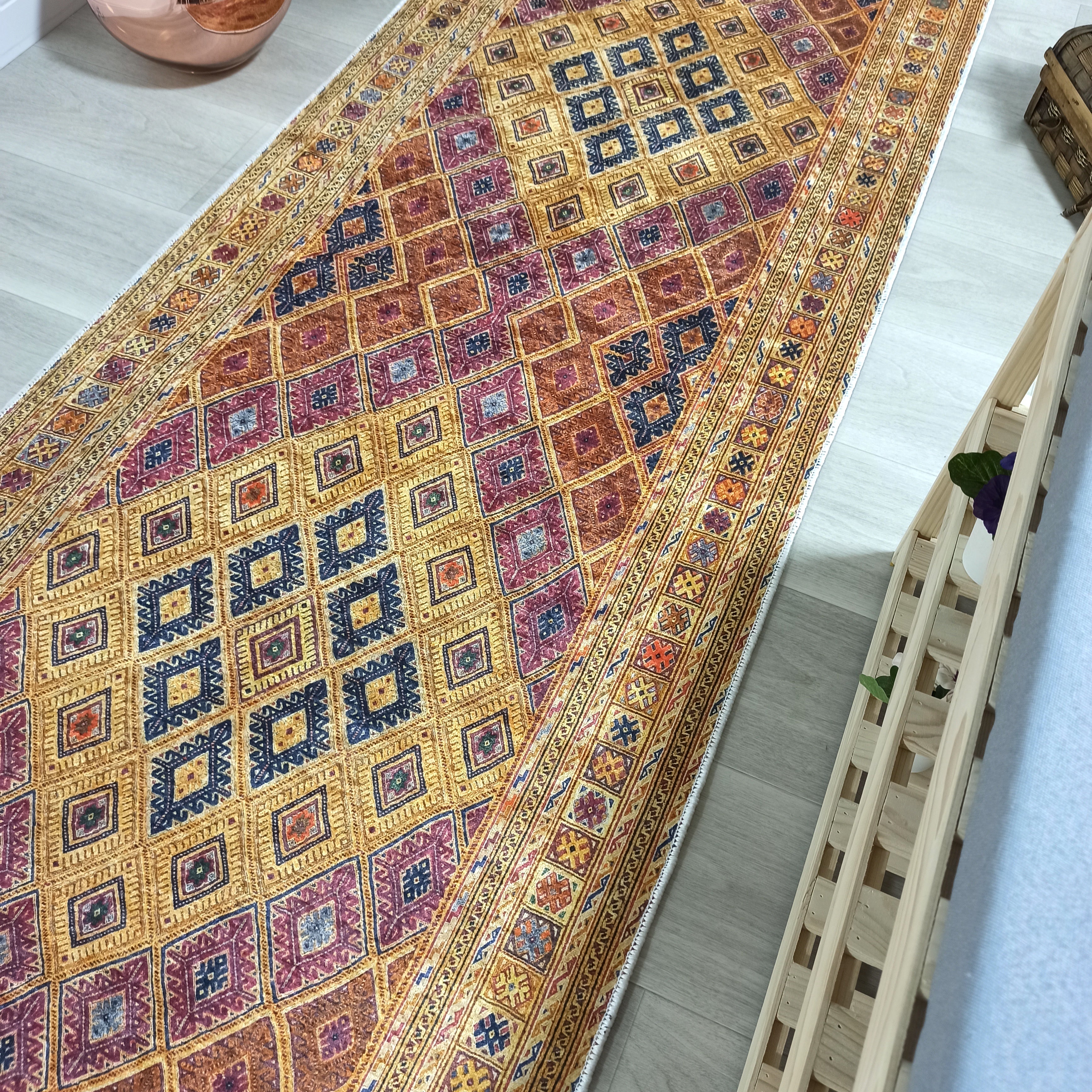 Emra Turkish Kilim Muted Orange Rug