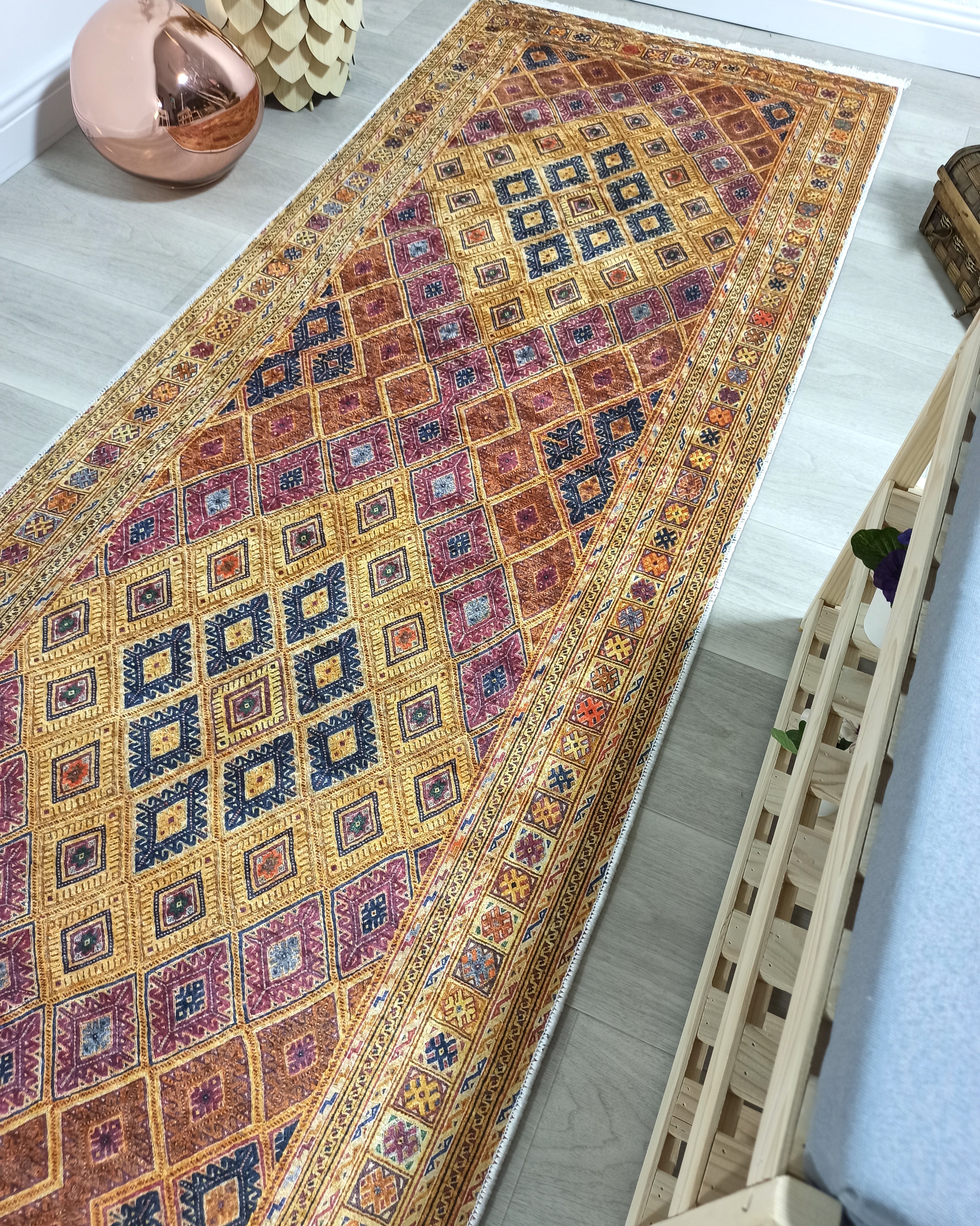 Emra Turkish Kilim Muted Orange Rug