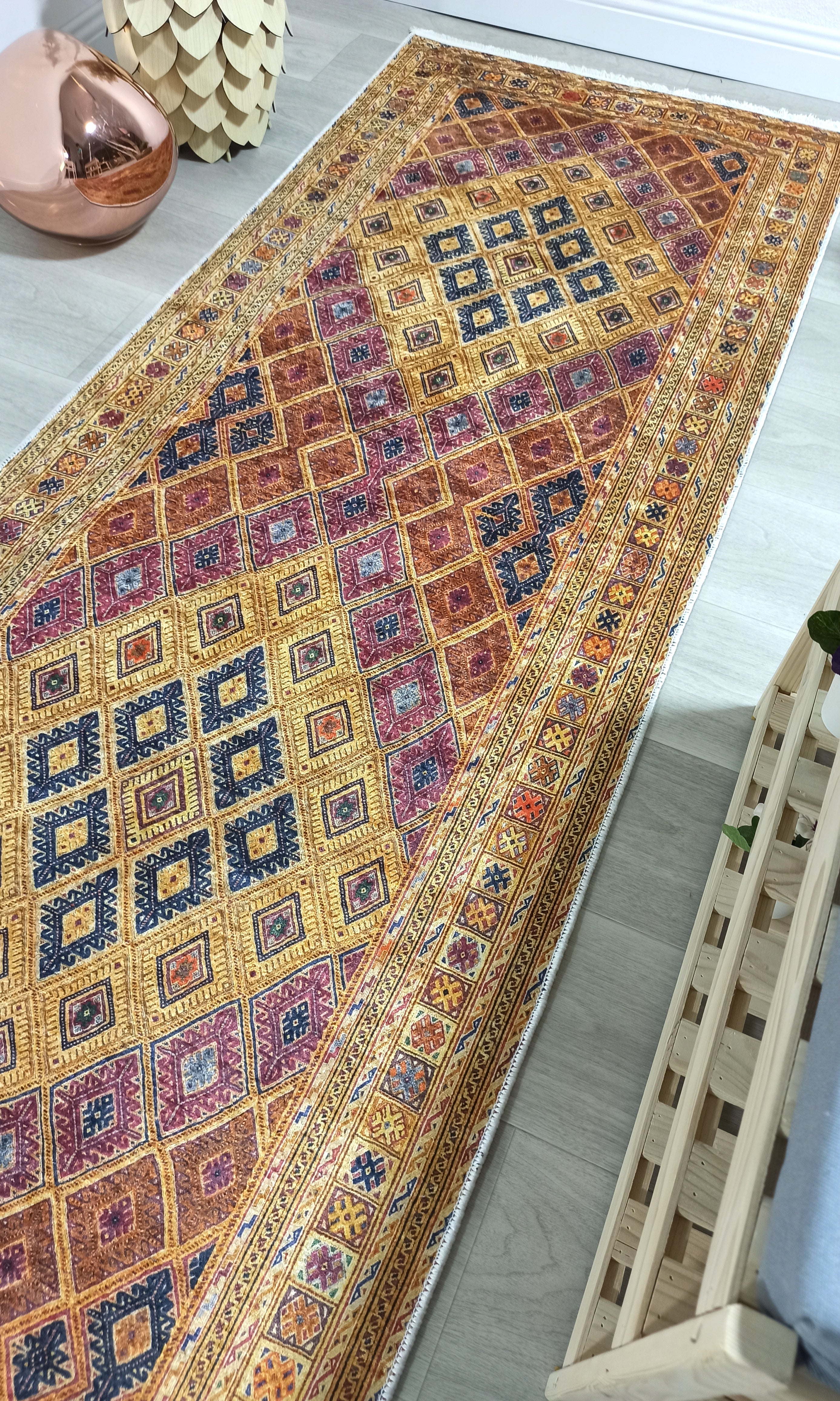 Emra Turkish Kilim Muted Orange Rug