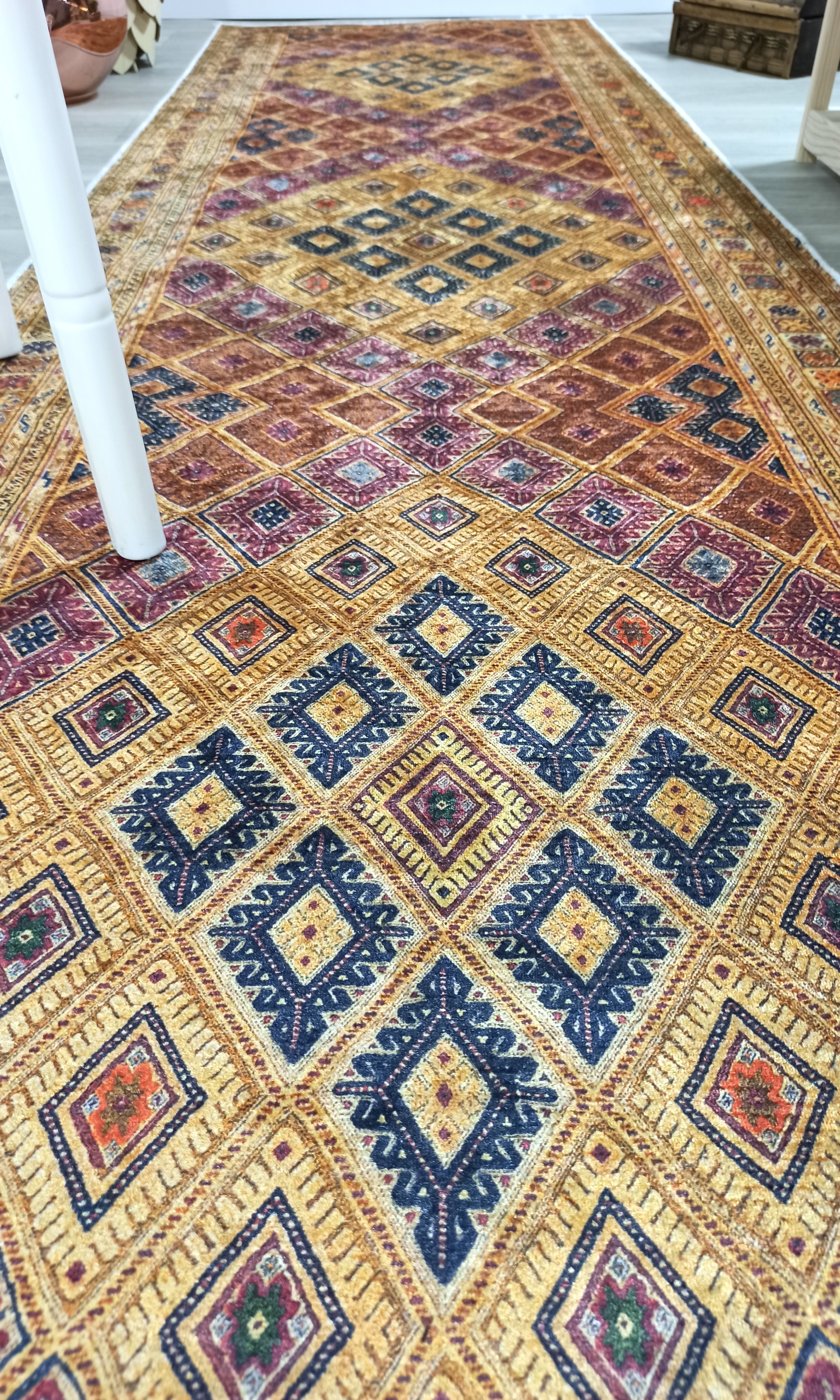 Emra Turkish Kilim Muted Orange Rug