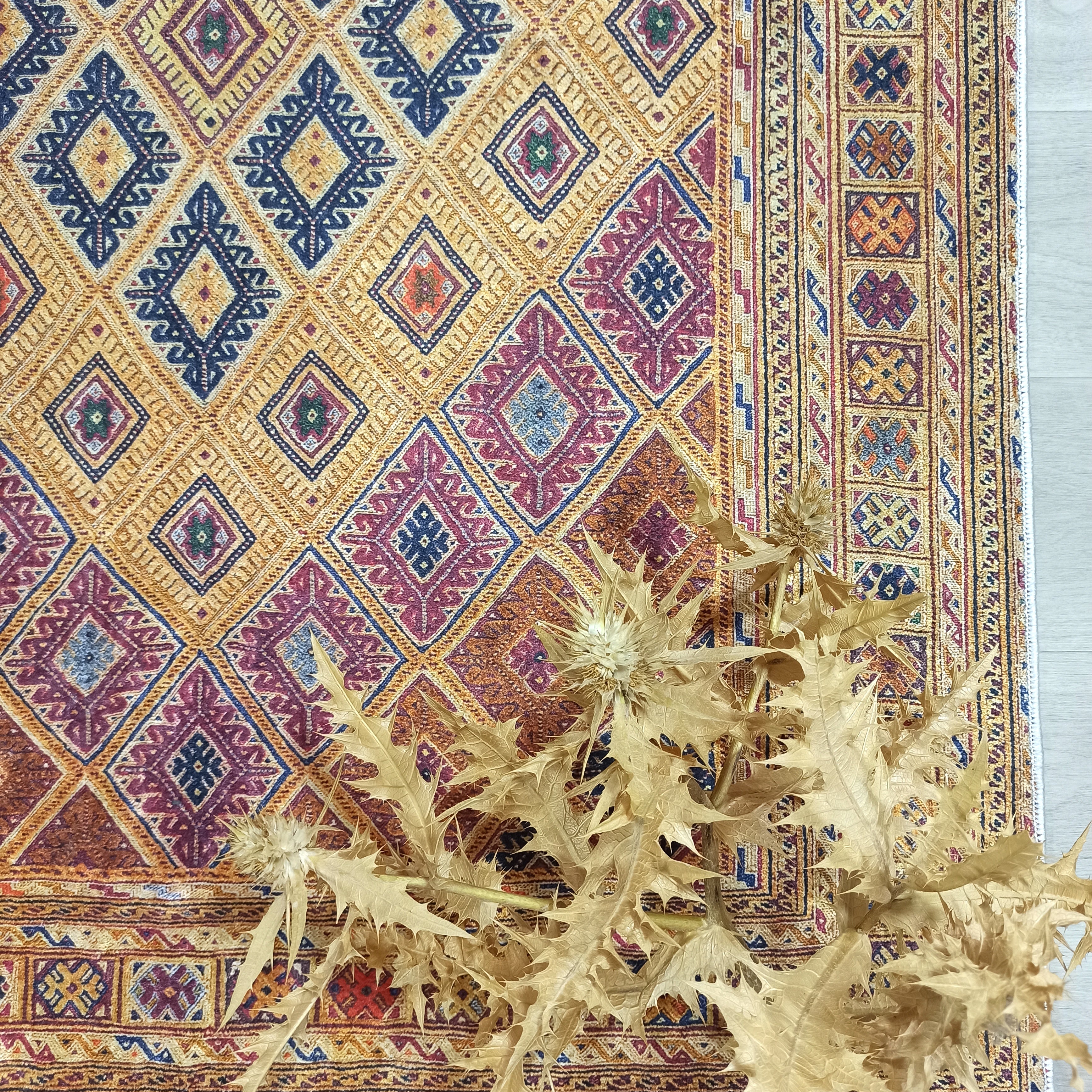 Emra Turkish Kilim Muted Orange Rug