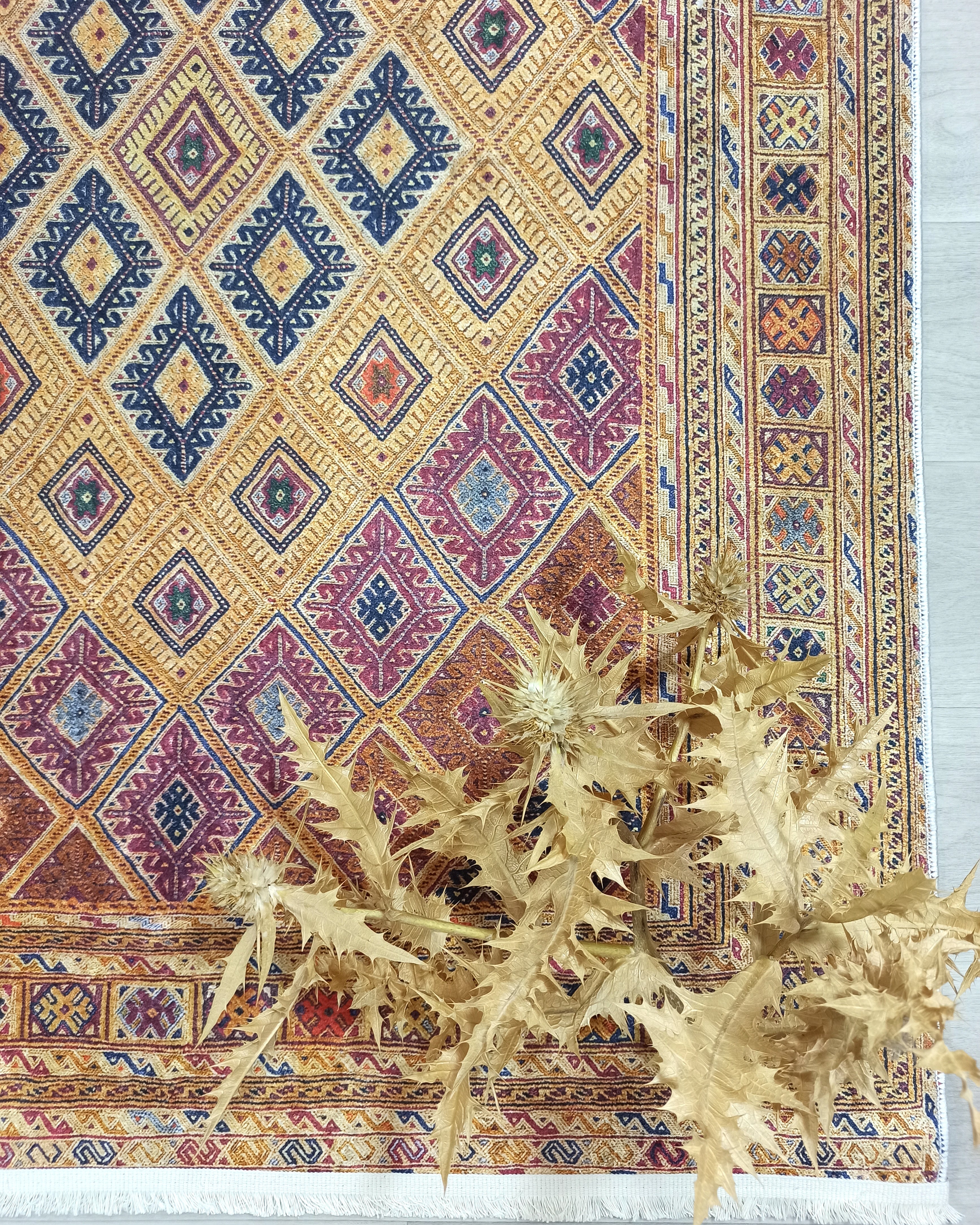 Emra Turkish Kilim Muted Orange Rug