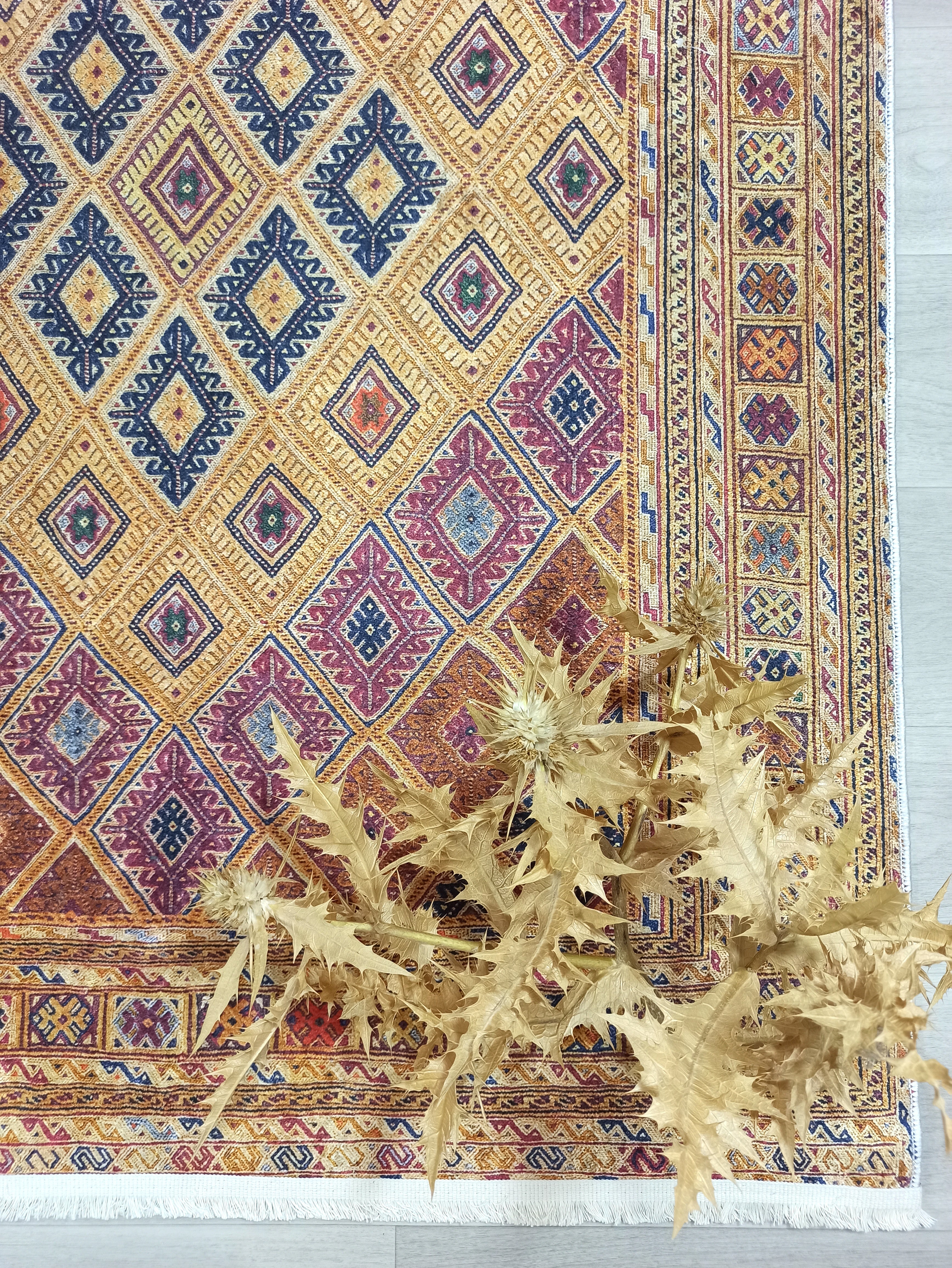 Emra Turkish Kilim Muted Orange Rug