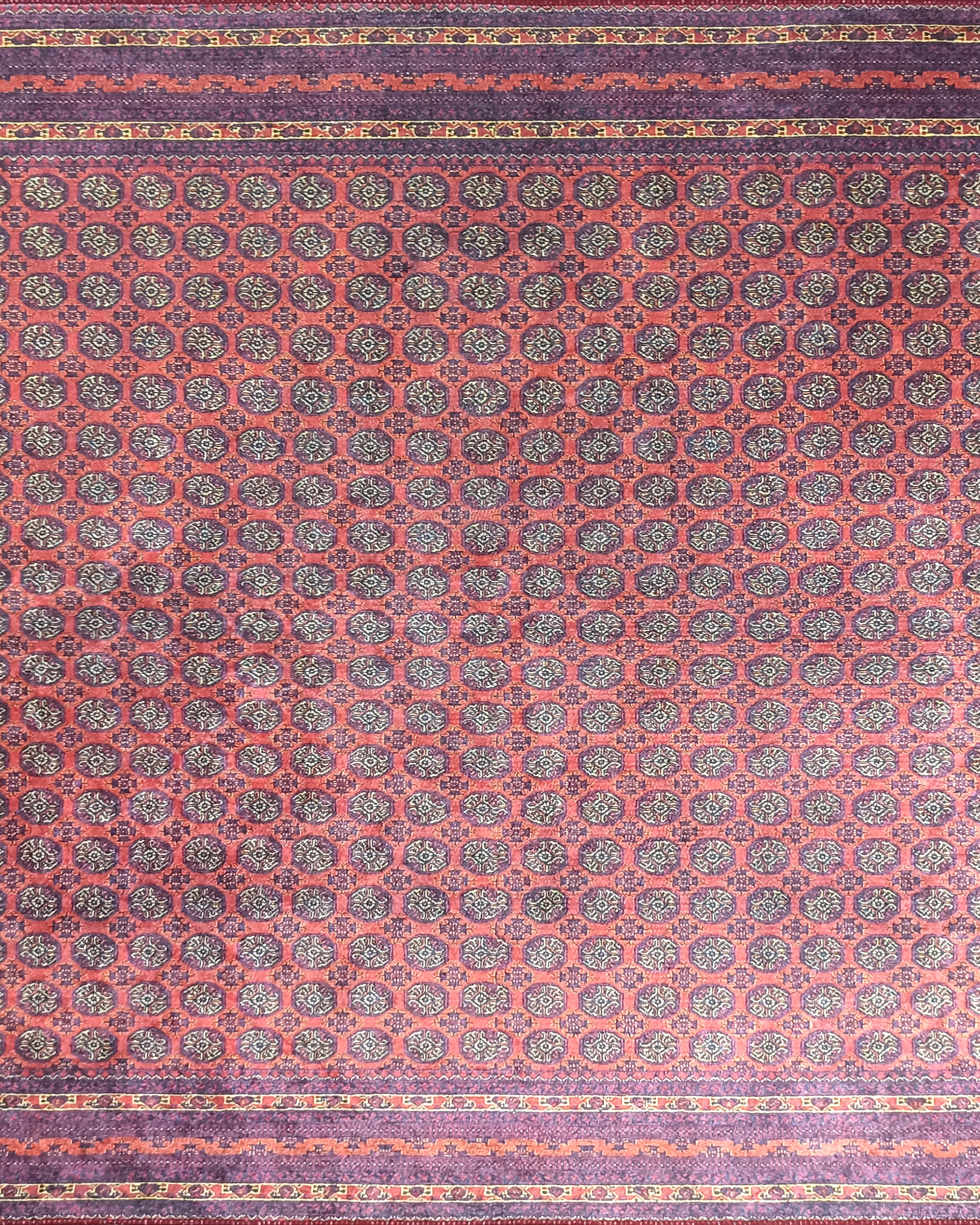 Turkish Kilim Muted Red Turkmen Style Vintage Rug