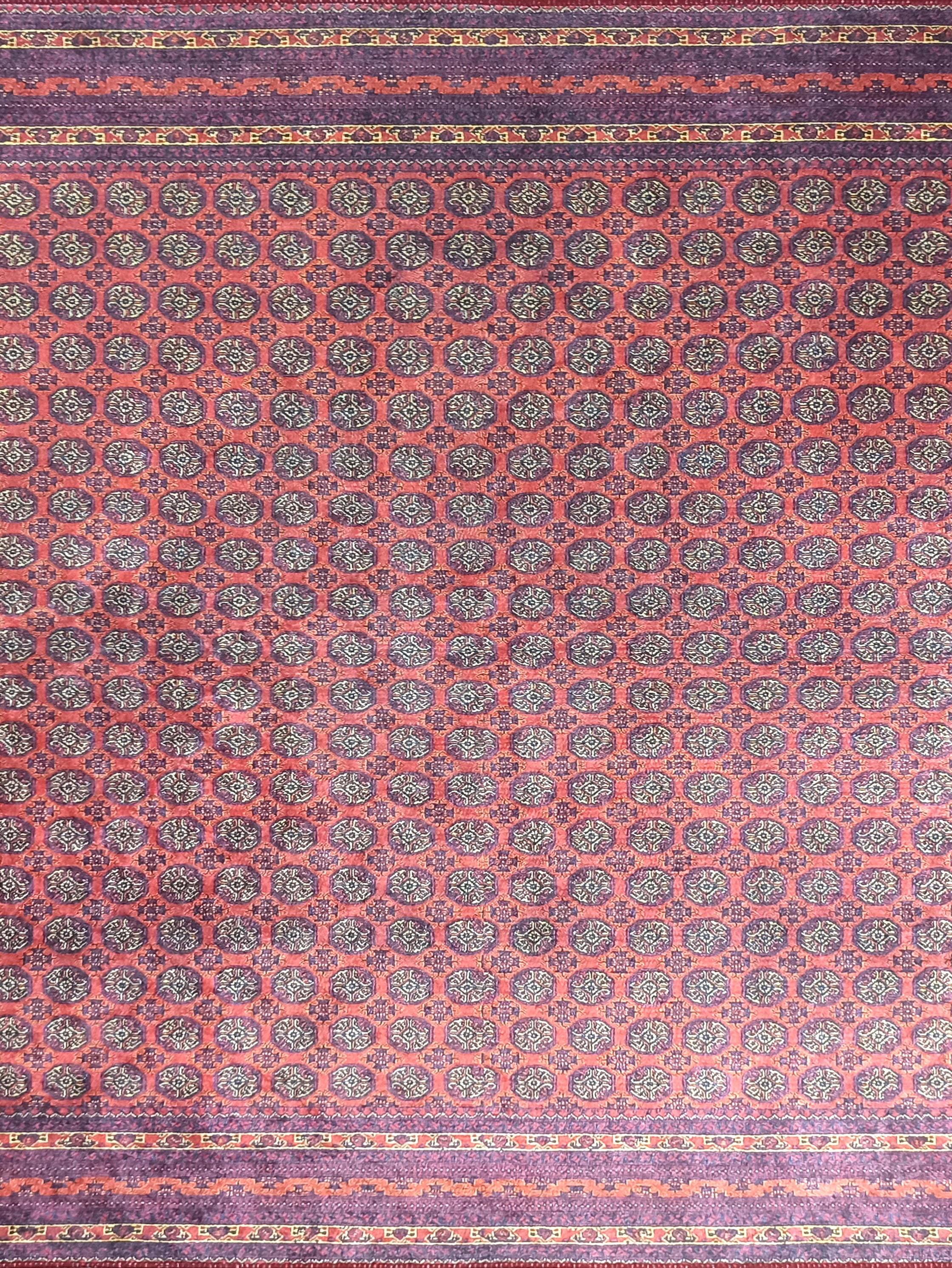 Turkish Kilim Muted Red Turkmen Style Vintage Rug