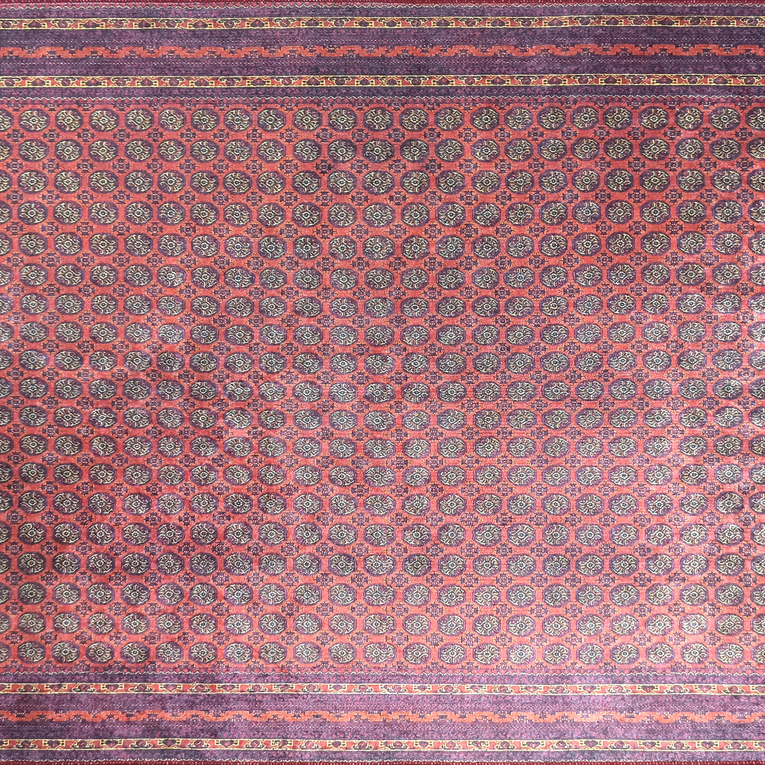 Turkish Kilim Muted Red Turkmen Style Vintage Rug