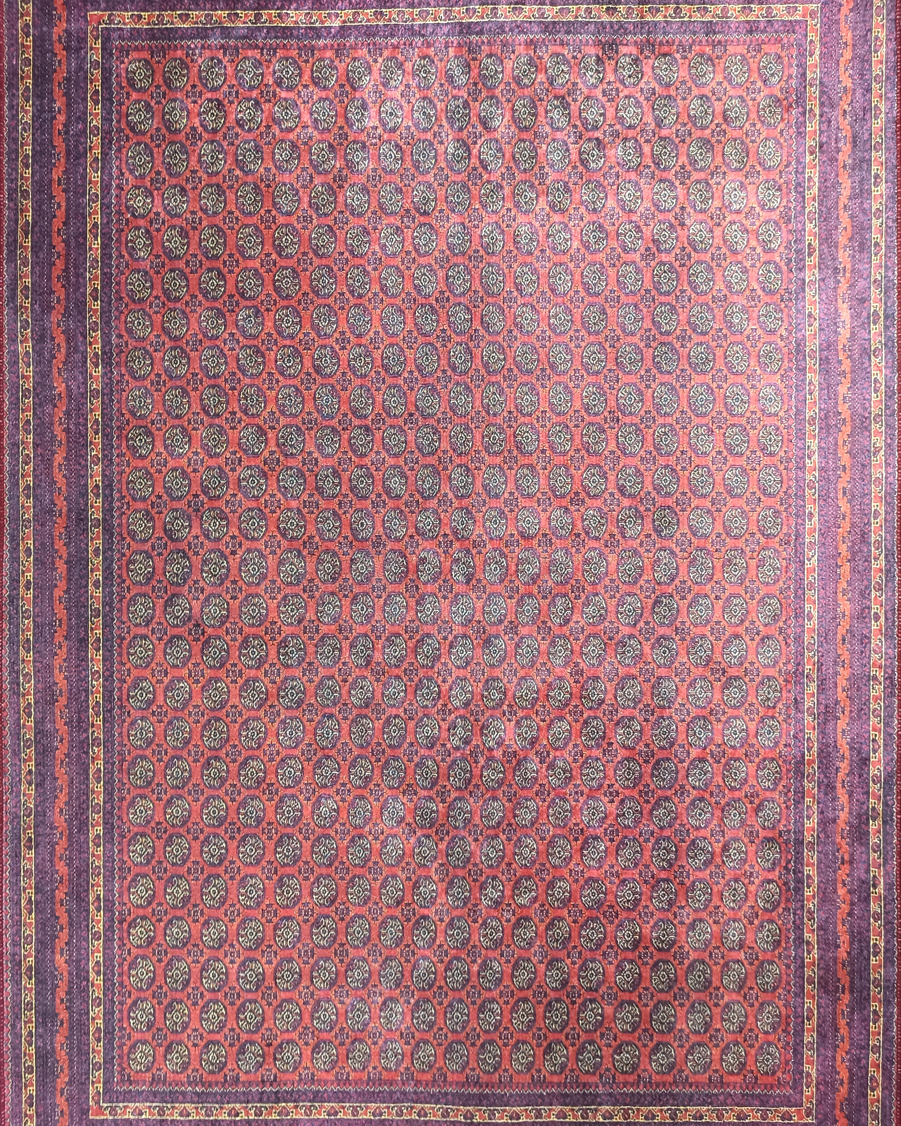 Turkish Kilim Muted Red Turkmen Style Vintage Rug