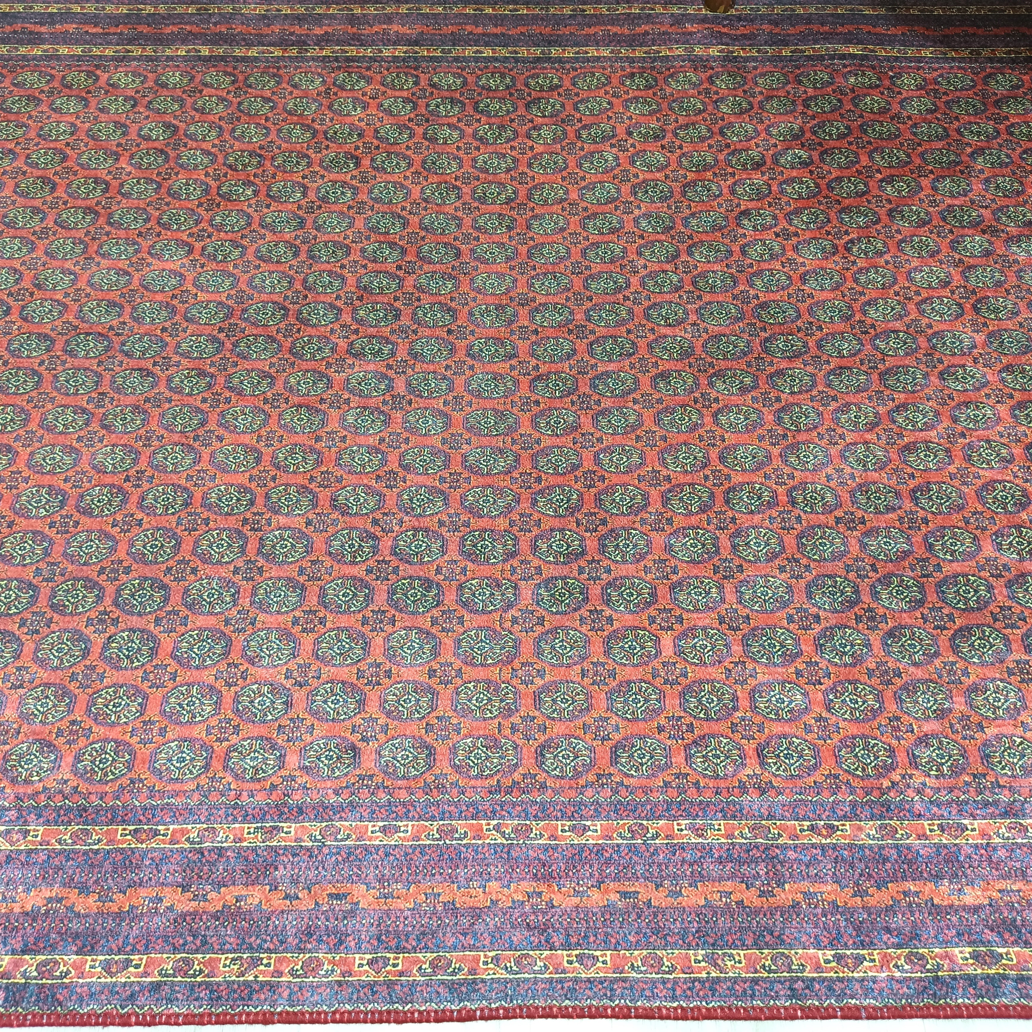 Turkish Kilim Muted Red Turkmen Style Vintage Rug