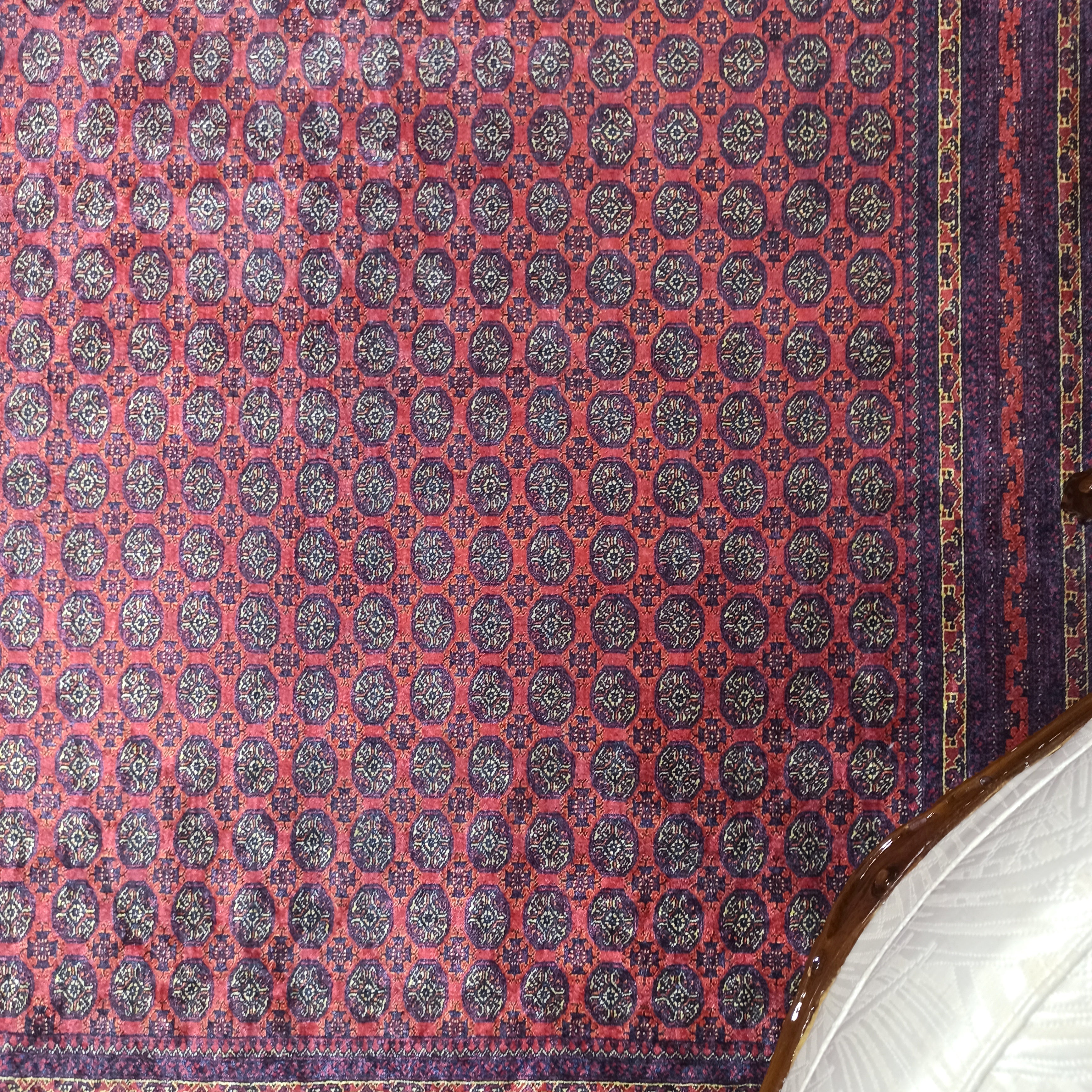 Turkish Kilim Muted Red Turkmen Style Vintage Rug