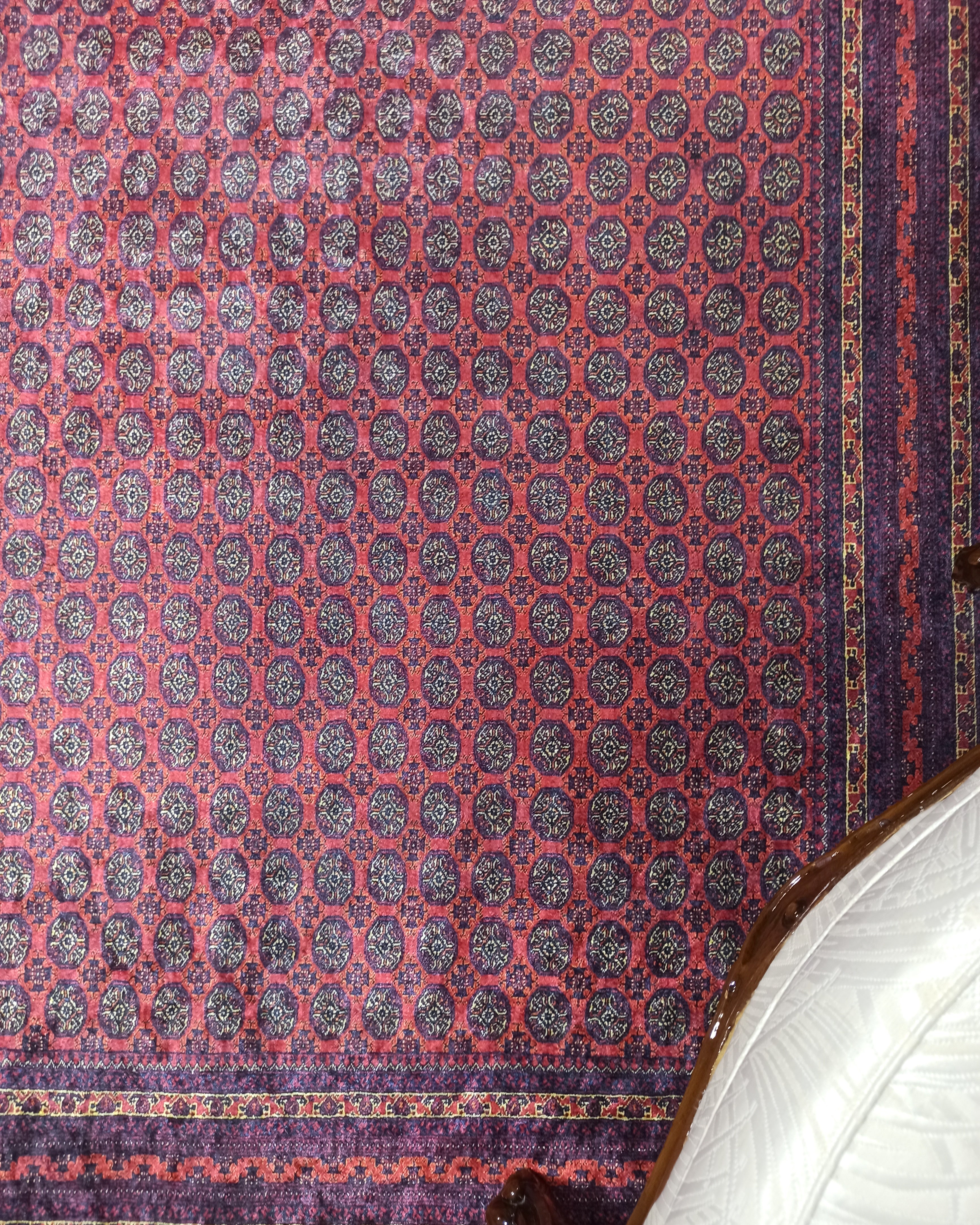 Turkish Kilim Muted Red Turkmen Style Vintage Rug