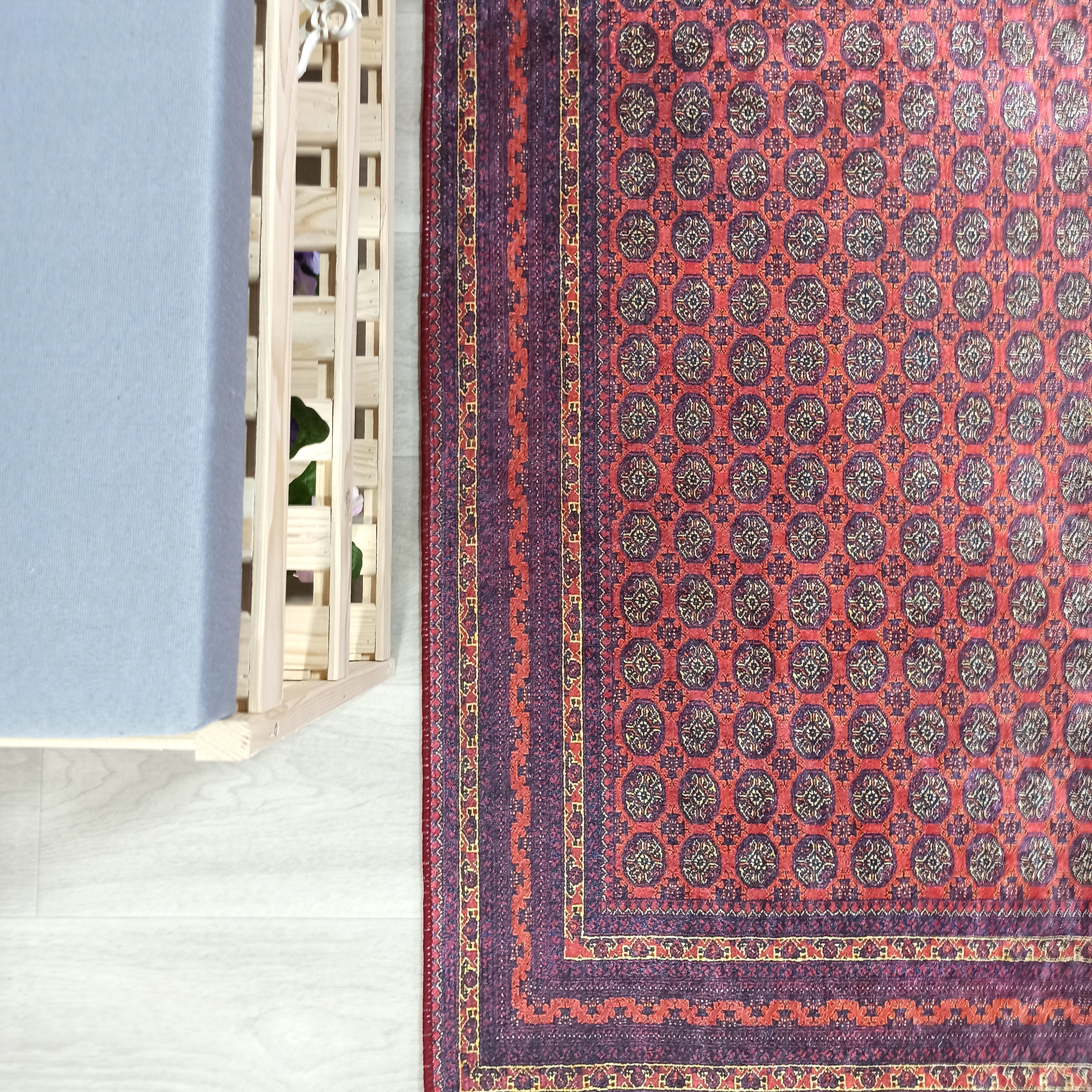 Turkish Kilim Muted Red Turkmen Style Vintage Rug