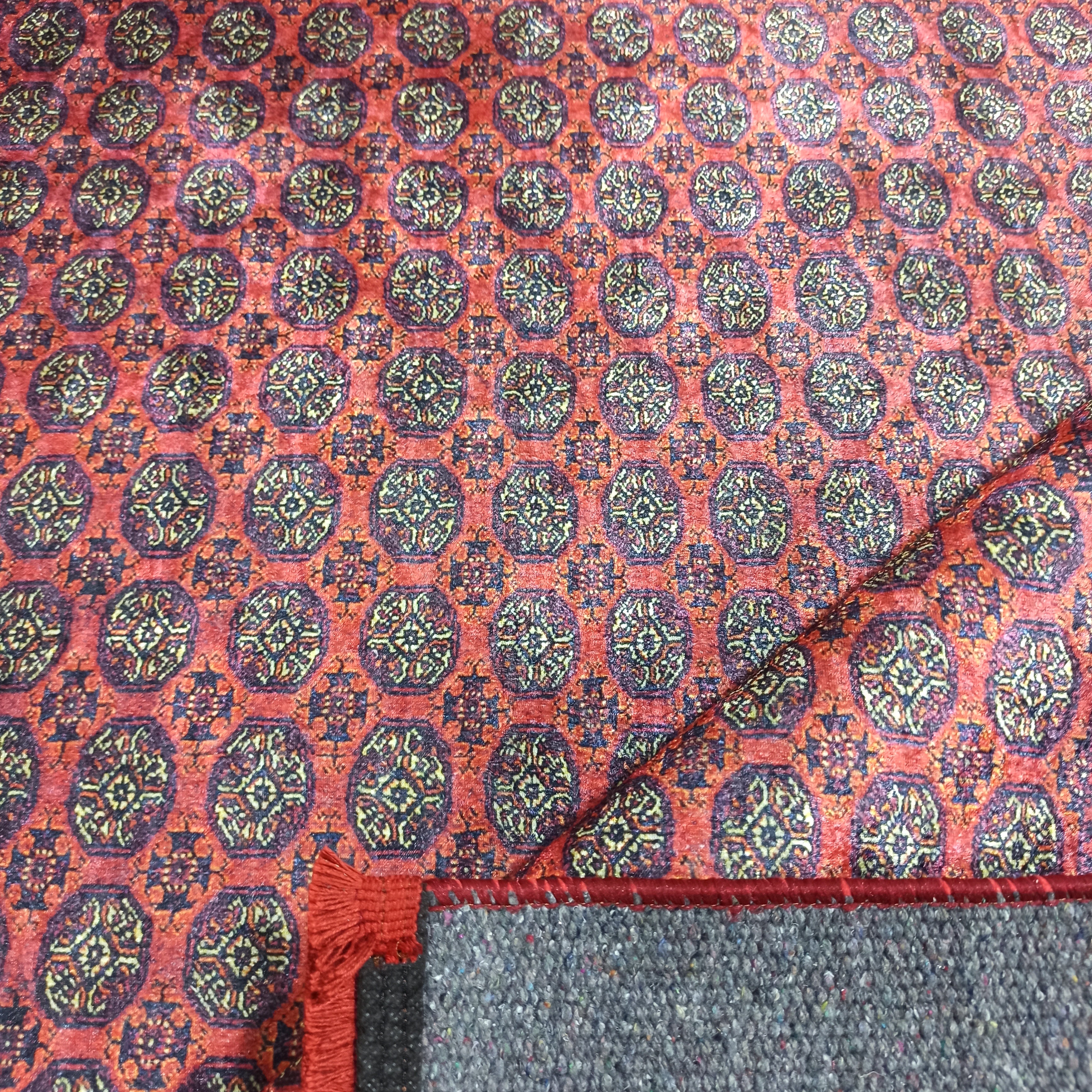 Turkish Kilim Muted Red Turkmen Style Vintage Rug