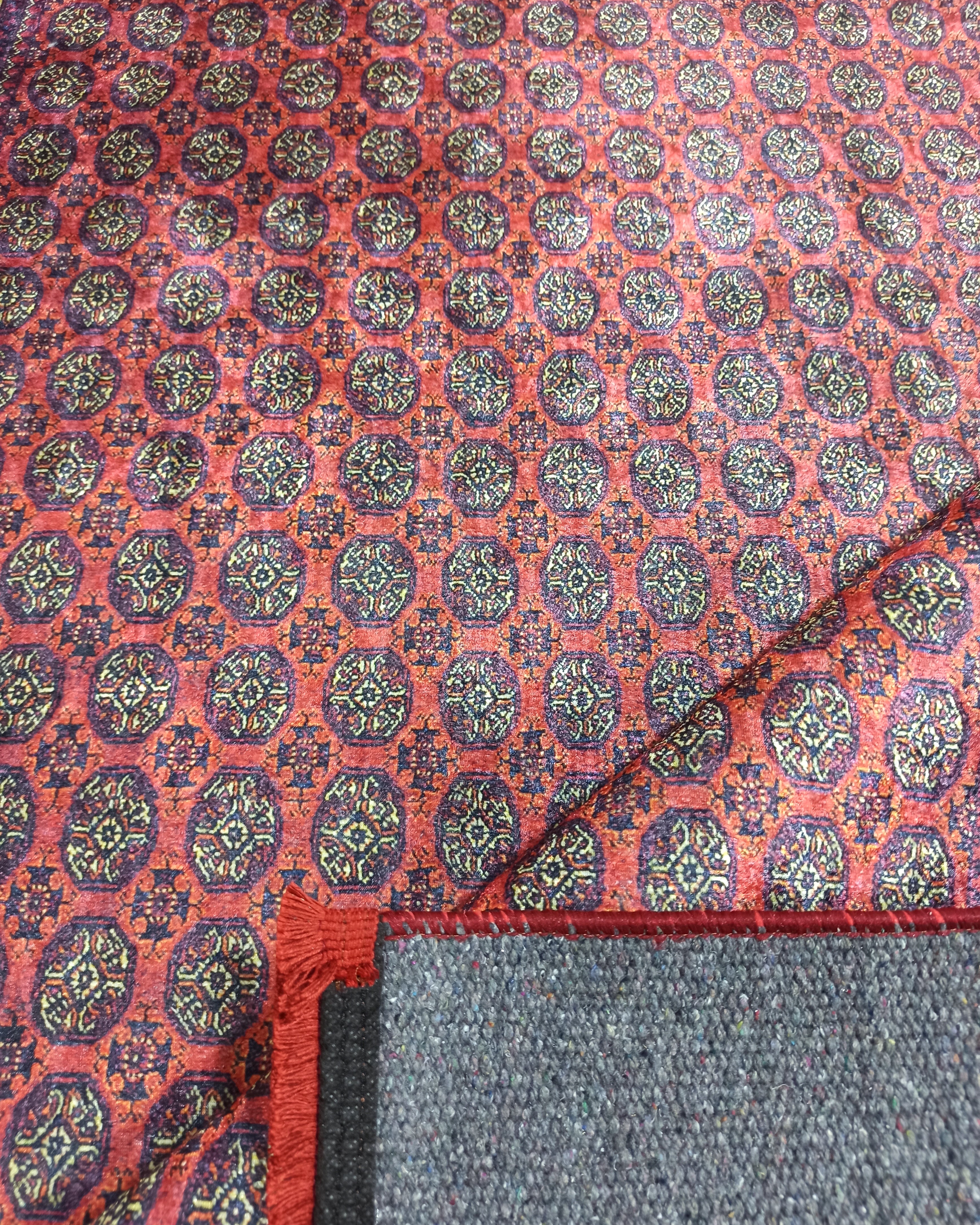 Turkish Kilim Muted Red Turkmen Style Vintage Rug