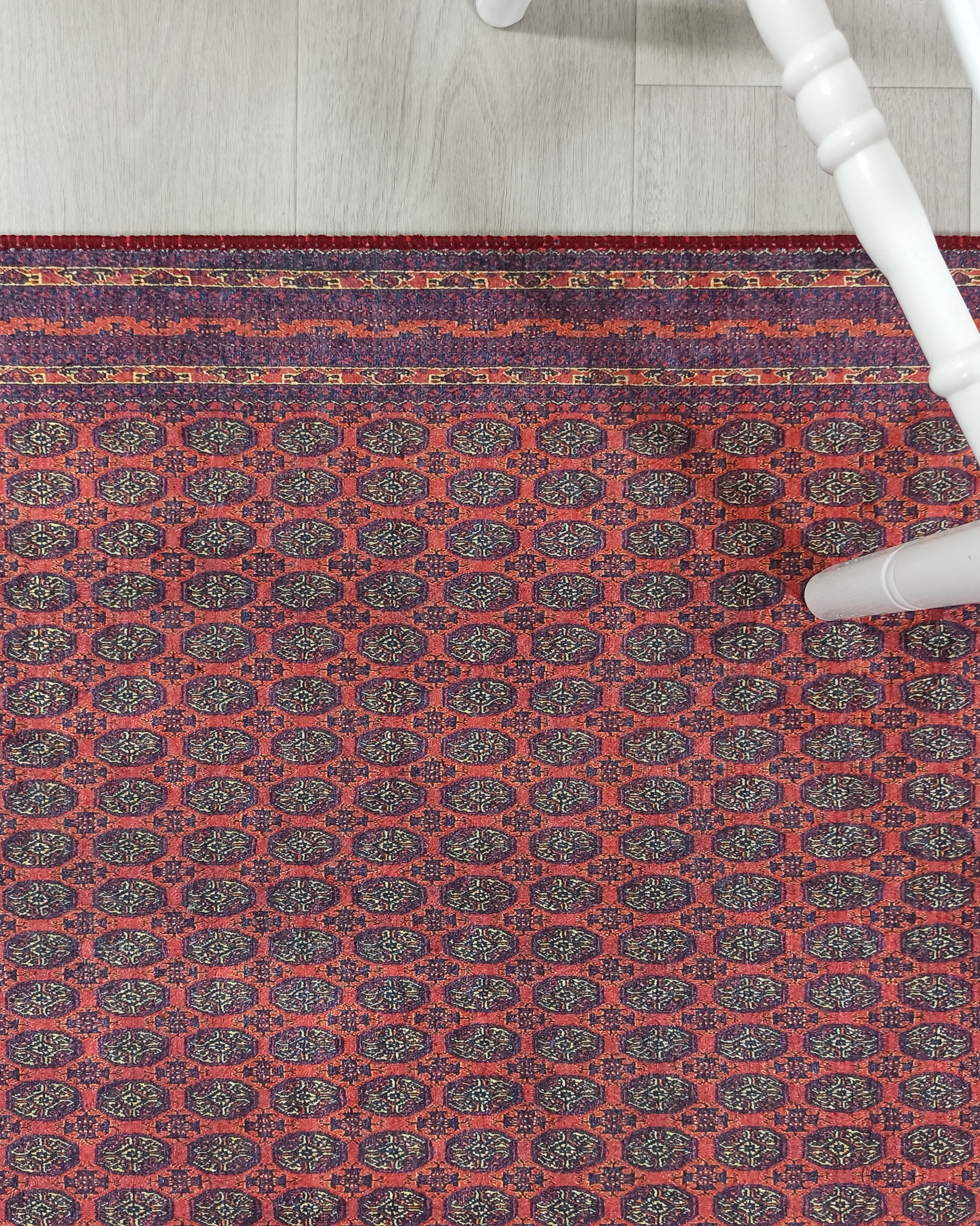 Turkish Kilim Muted Red Turkmen Style Vintage Rug