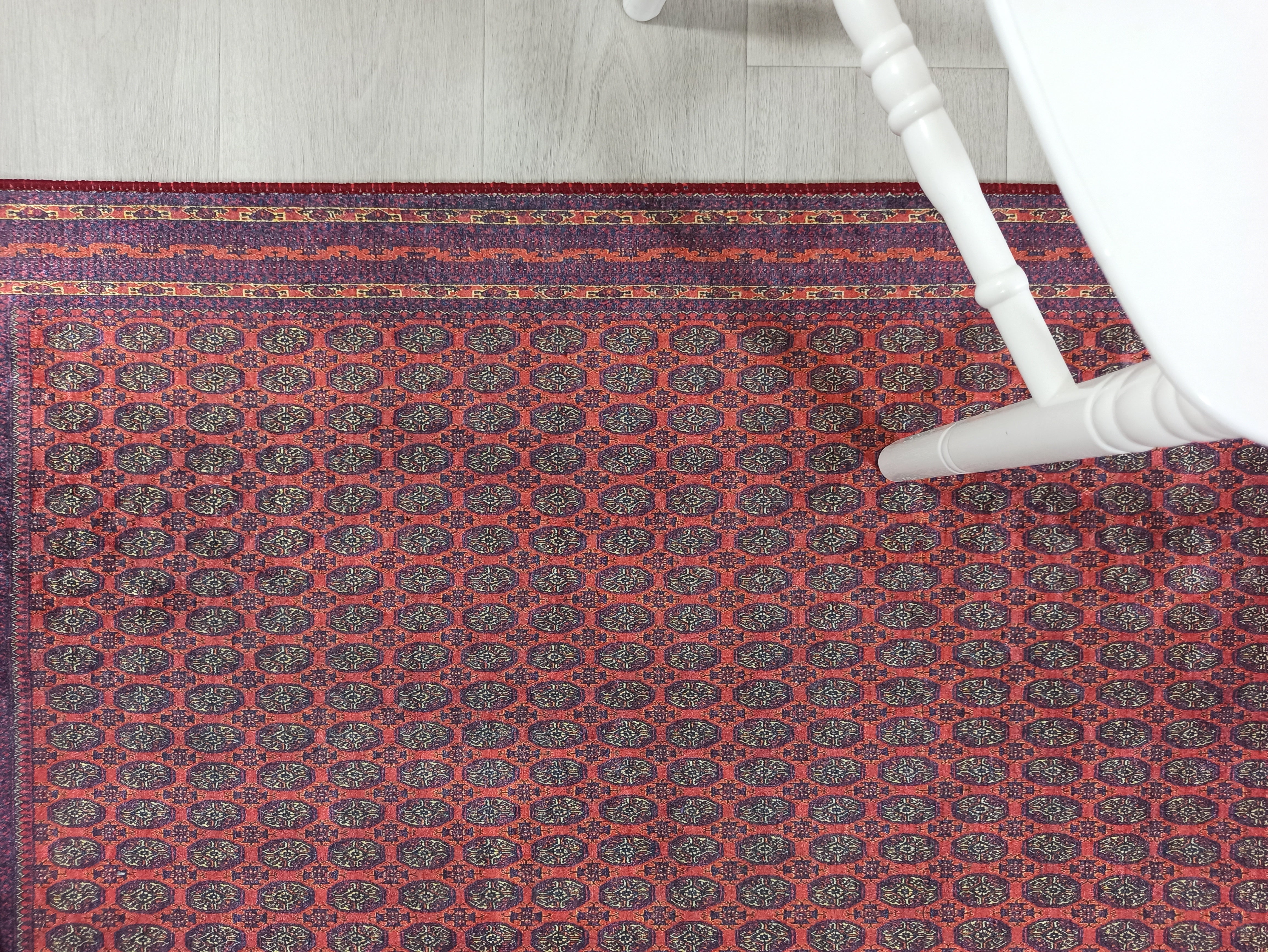 Turkish Kilim Muted Red Turkmen Style Vintage Rug