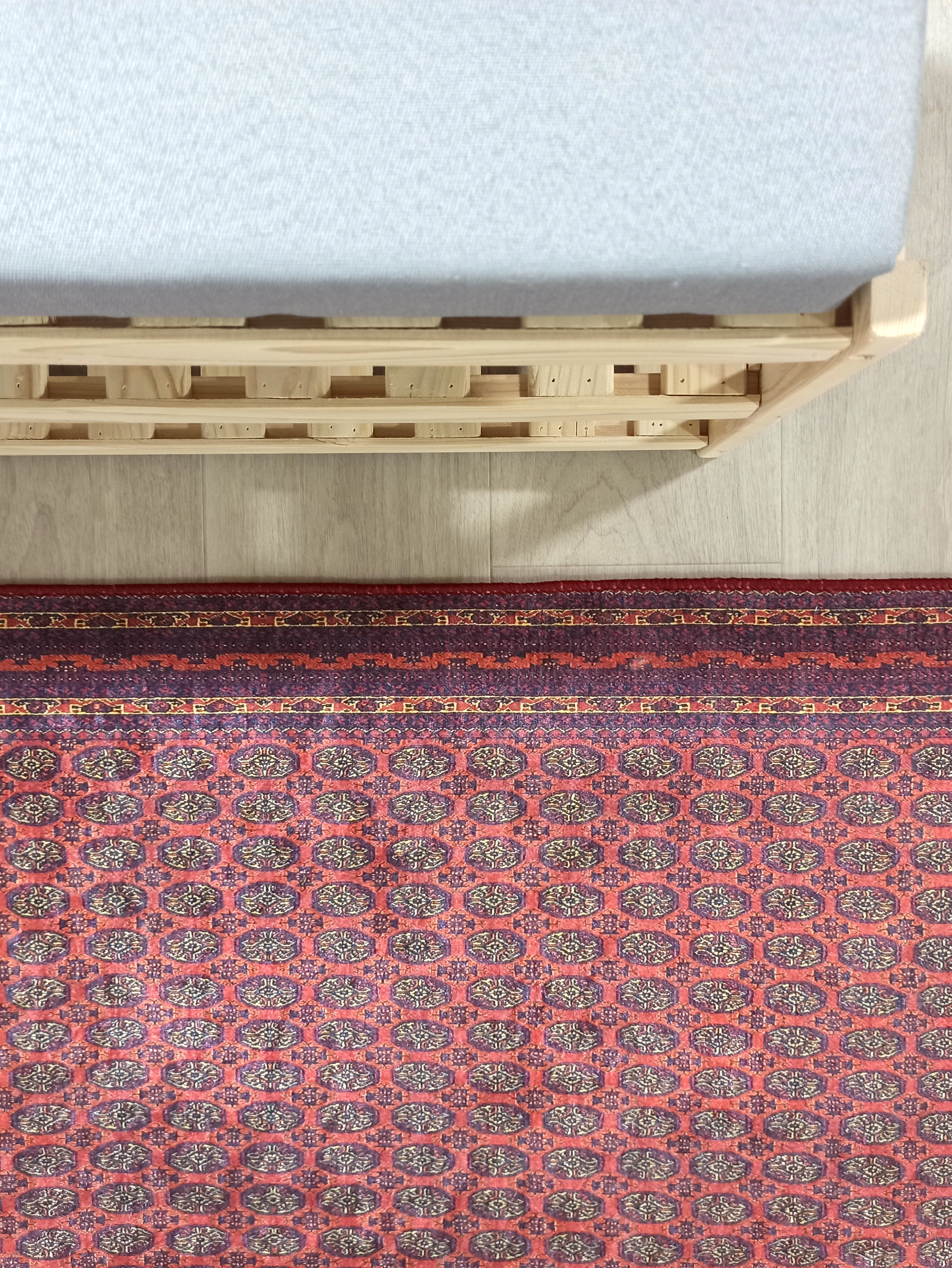 Turkish Kilim Muted Red Turkmen Style Vintage Rug