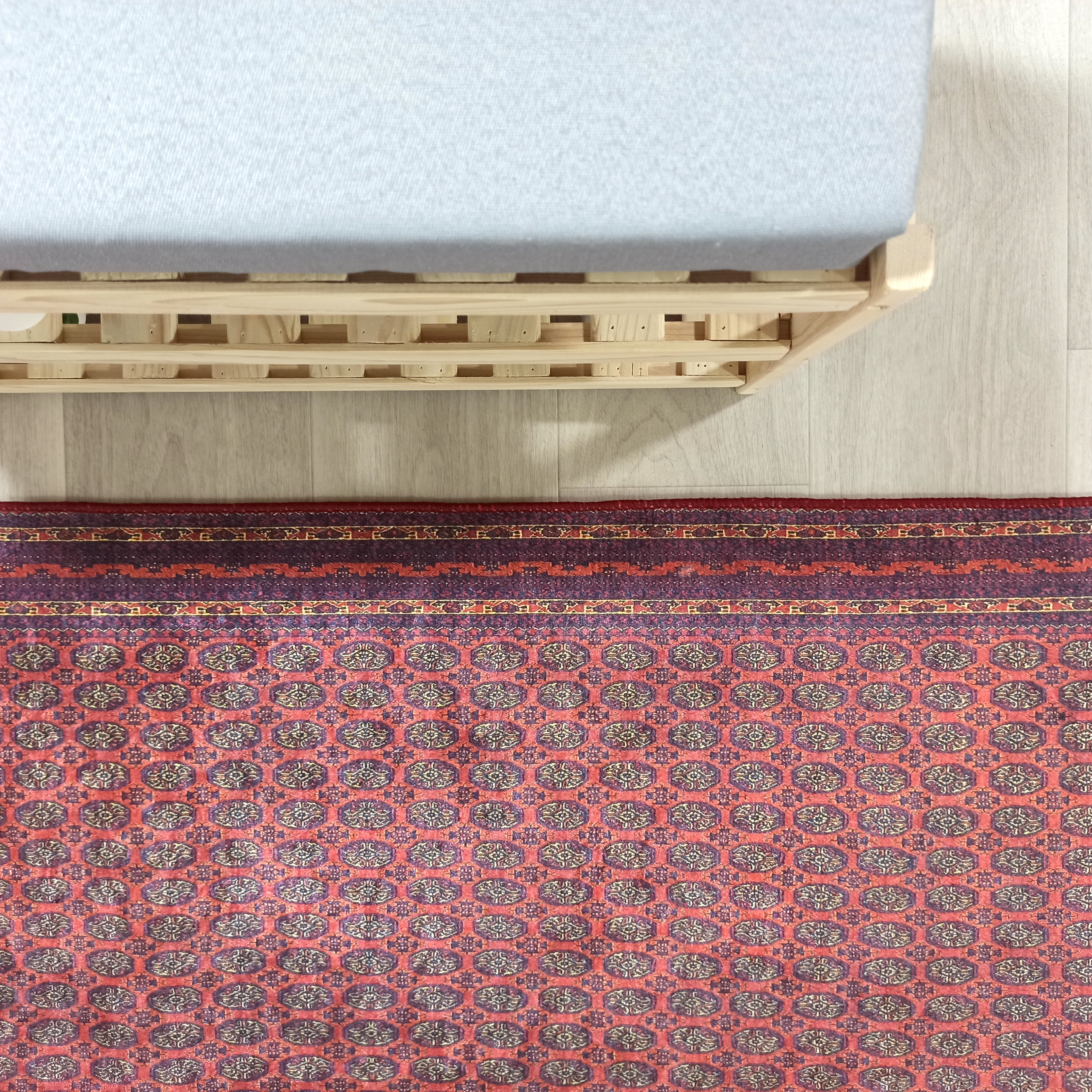 Turkish Kilim Muted Red Turkmen Style Vintage Rug