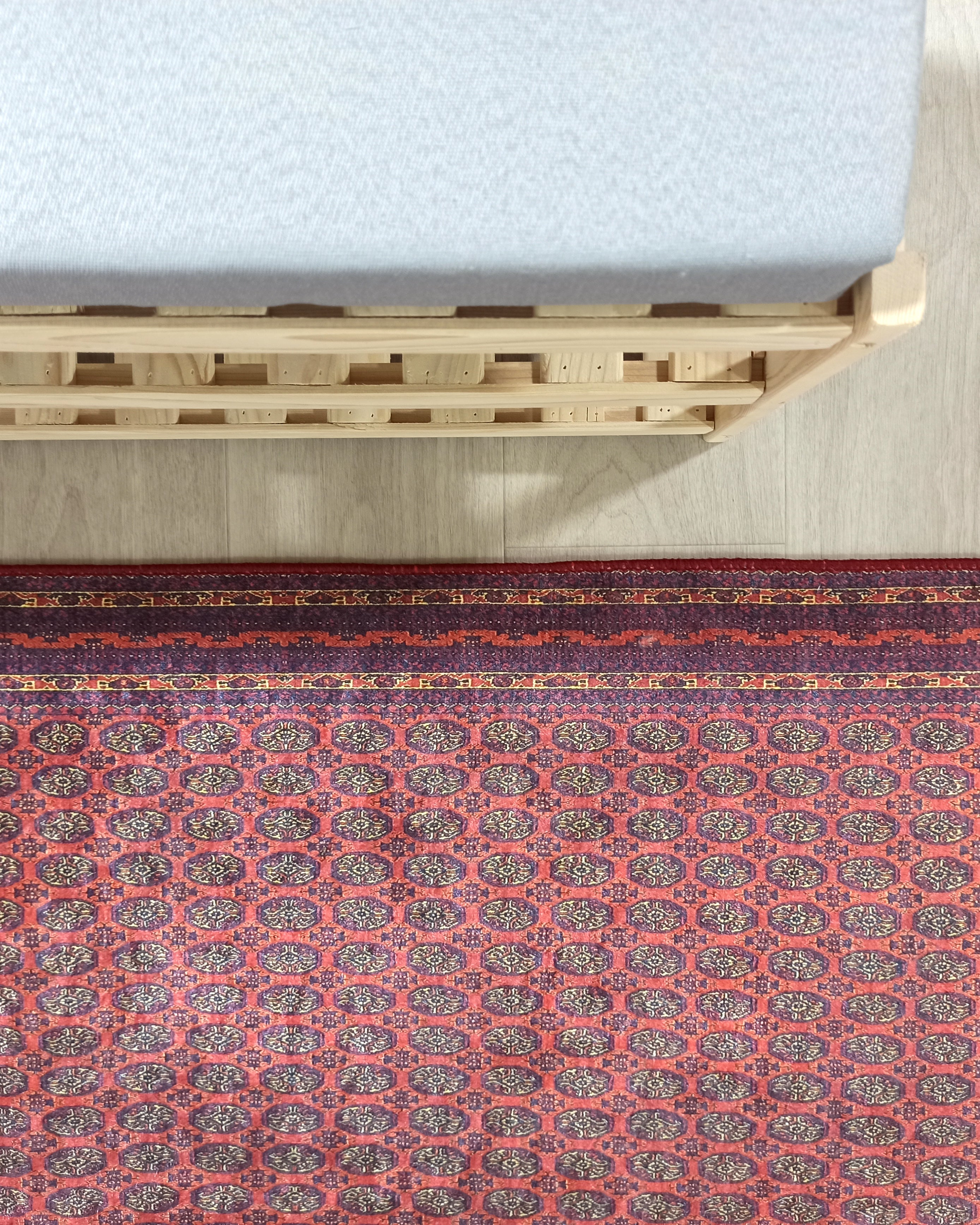 Turkish Kilim Muted Red Turkmen Style Vintage Rug