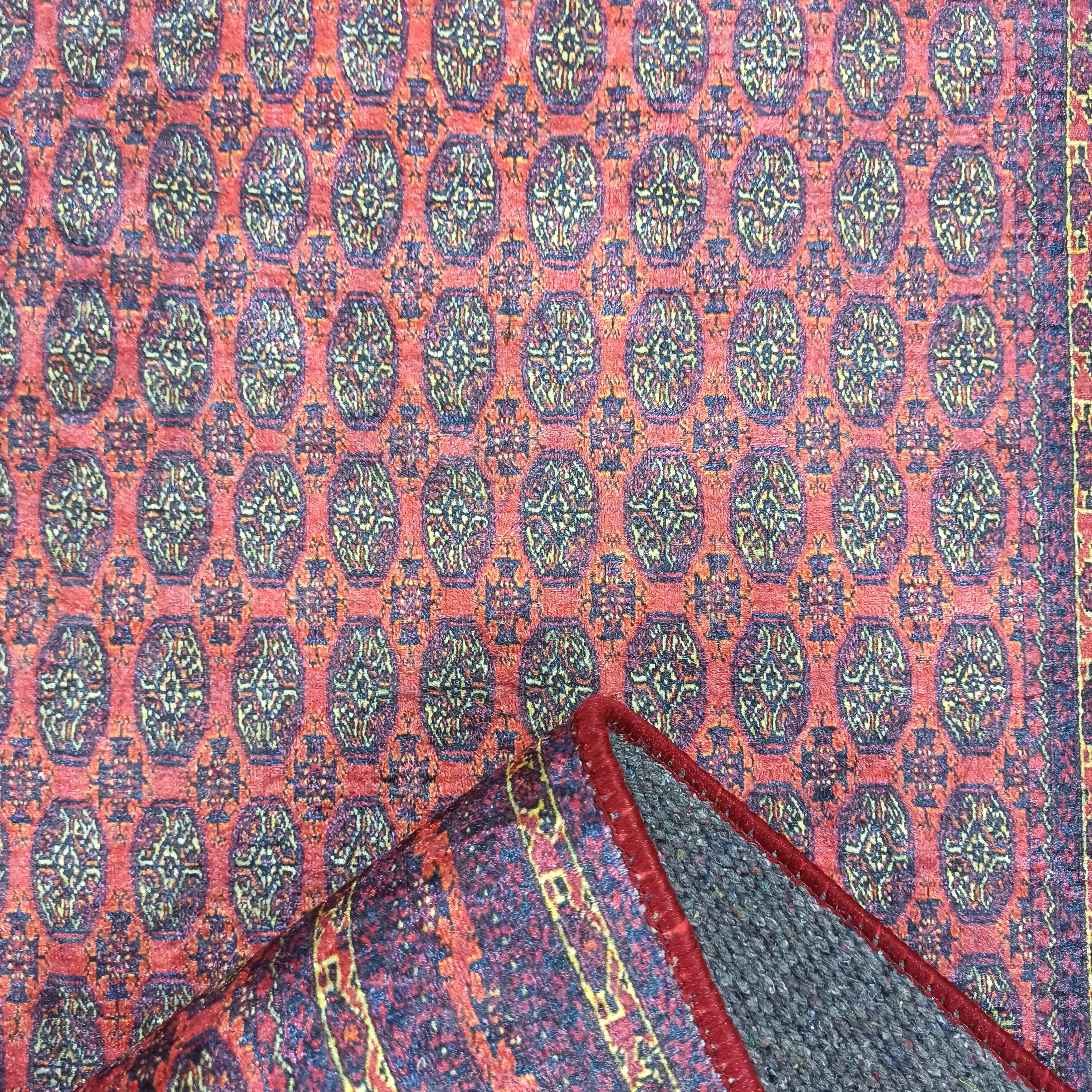 Turkish Kilim Muted Red Turkmen Style Vintage Rug