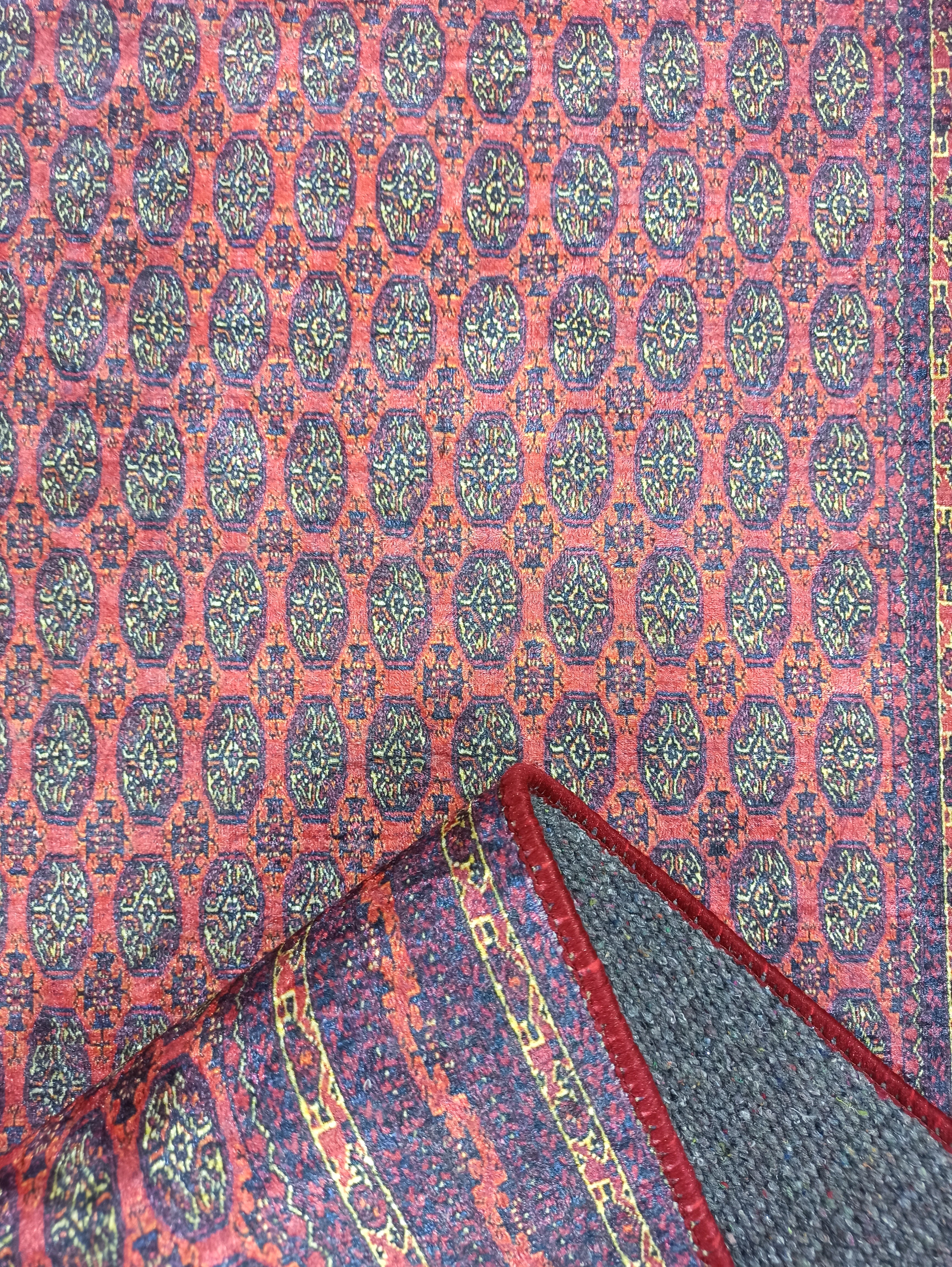 Turkish Kilim Muted Red Turkmen Style Vintage Rug